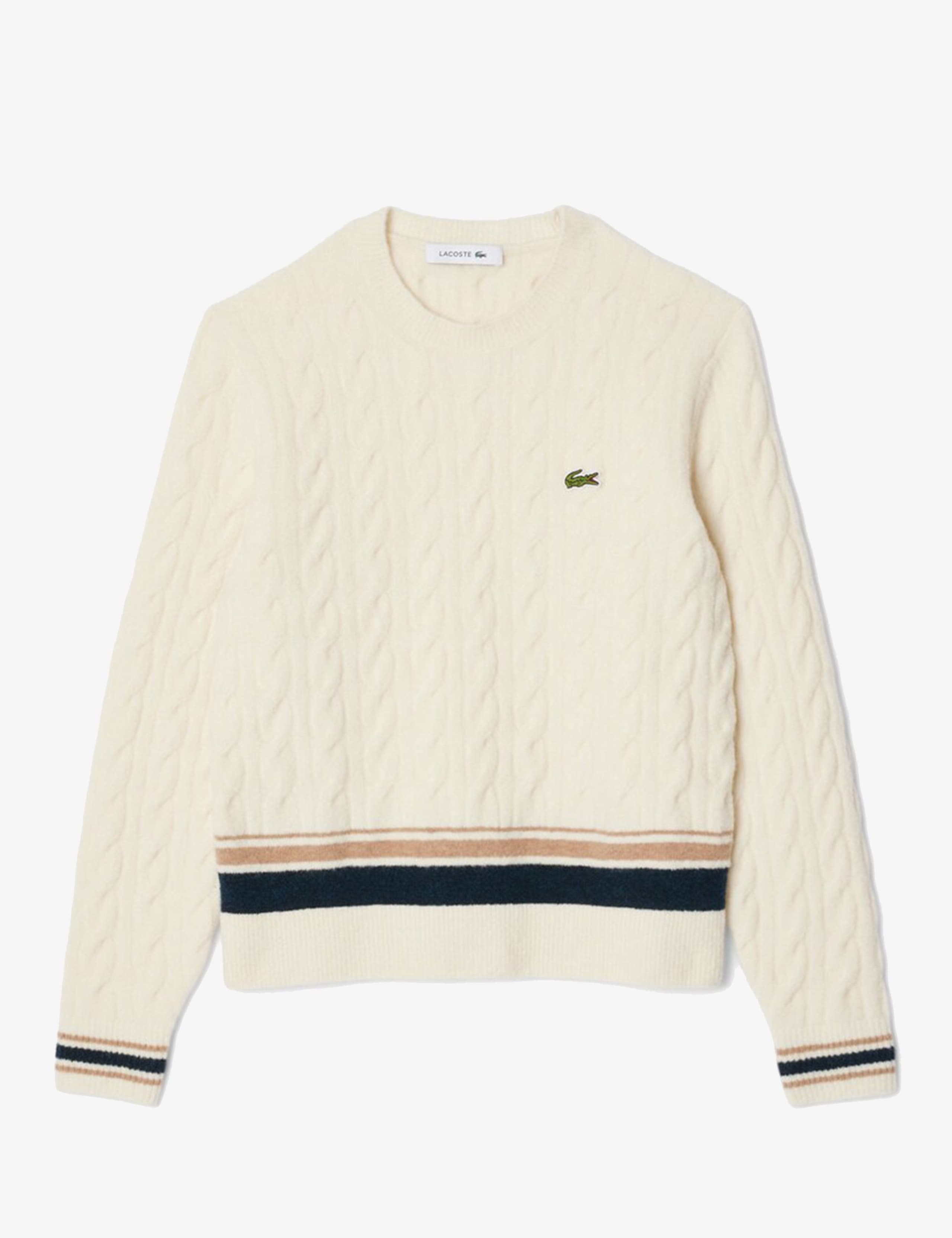 Wool Rich Cable Crew Neck Jumper