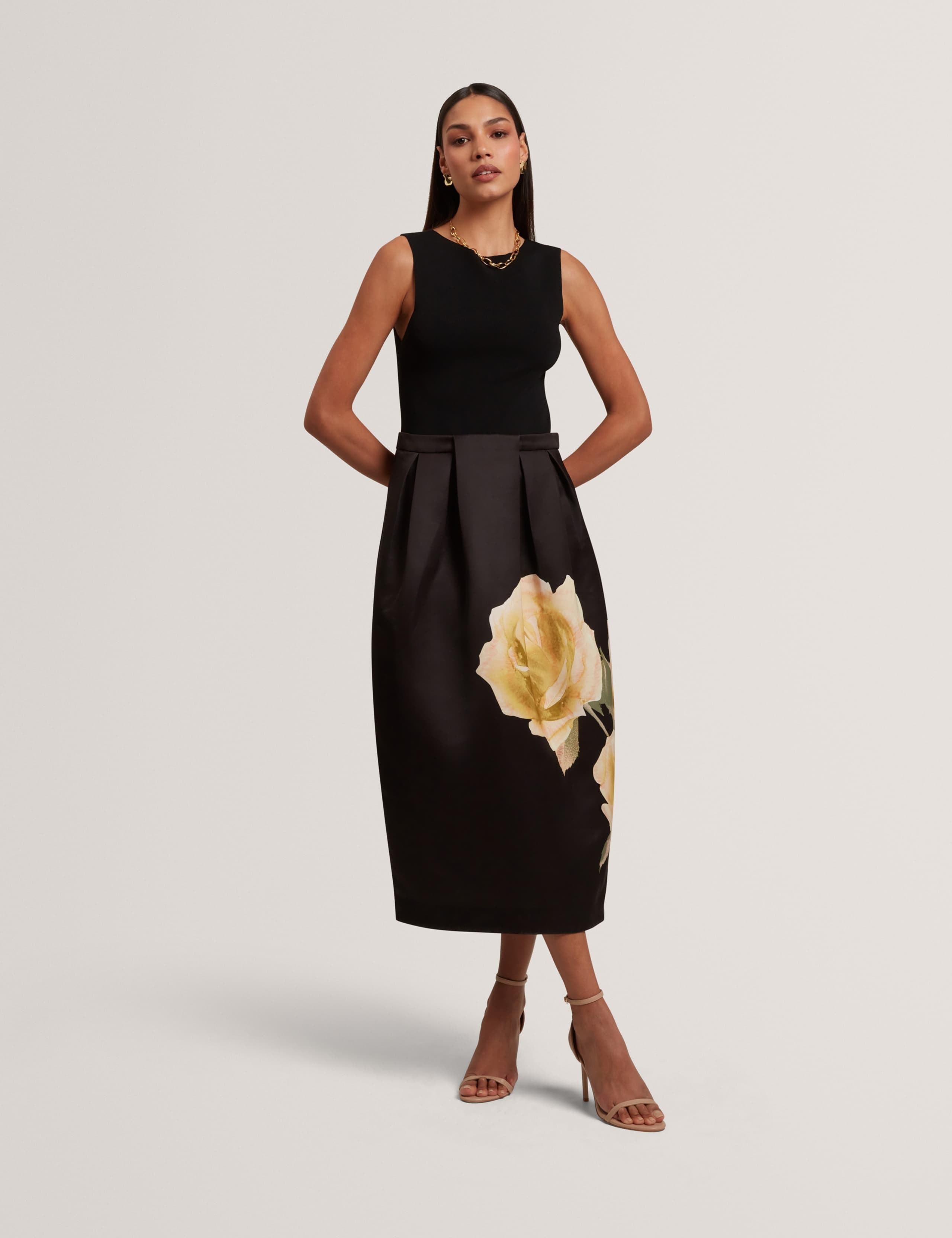 Floral Midi Mock Dress