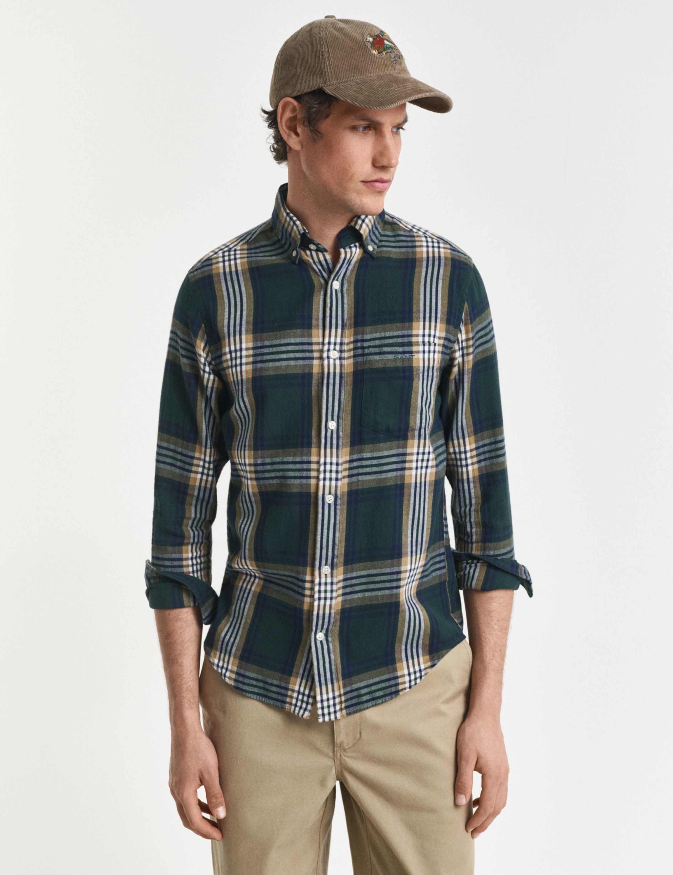 Regular Fit Pure Cotton Flannel Check Shirt