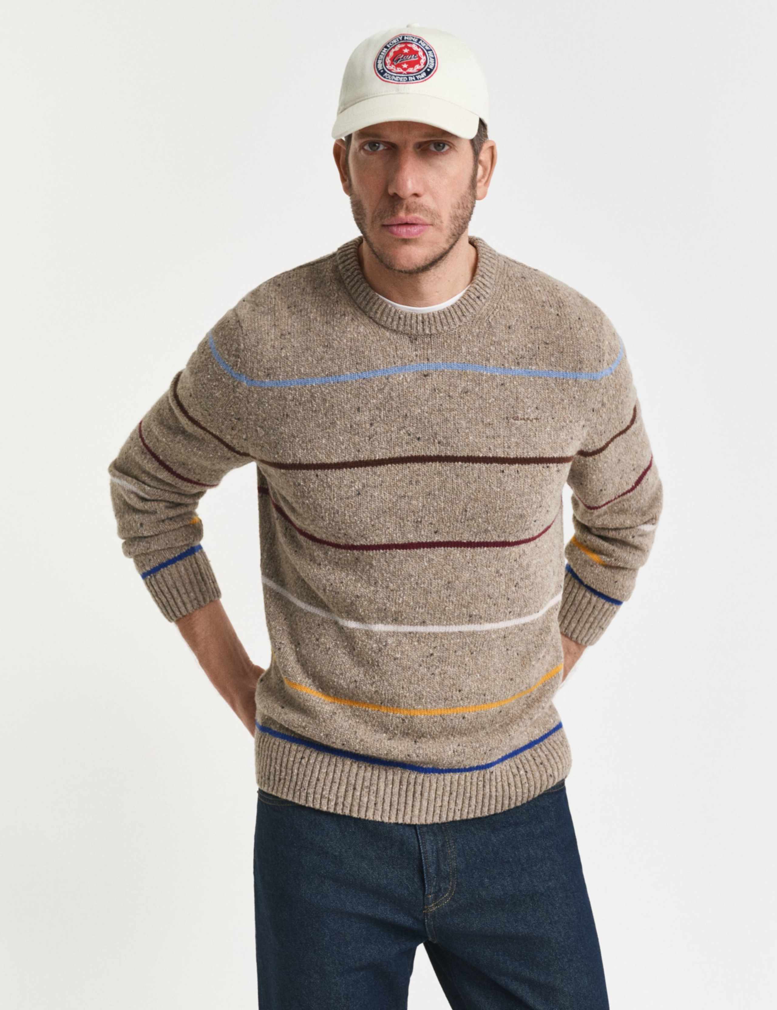 Wool Rich Striped Sweater