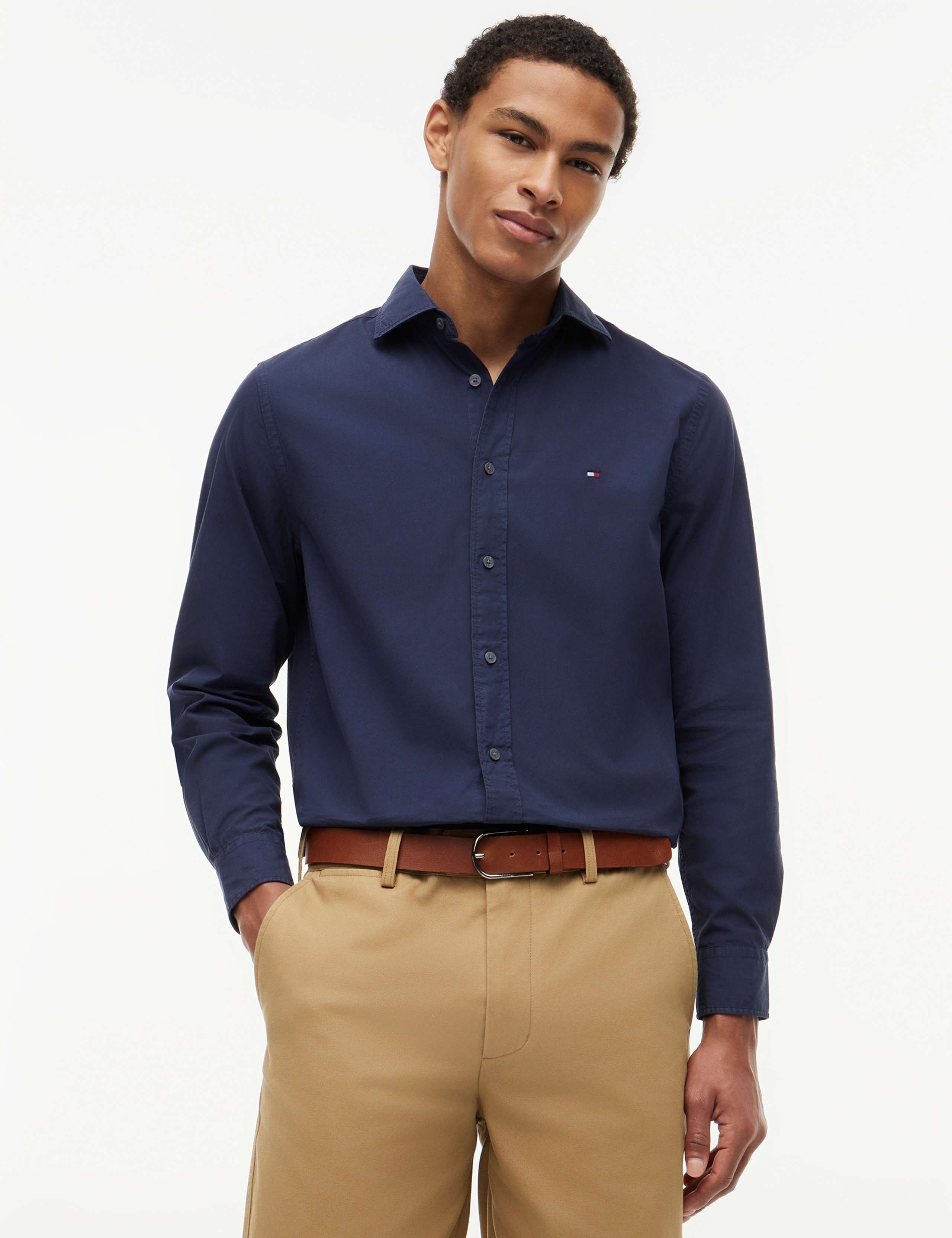 Regular Fit Pure Cotton Garment Dye Shirt