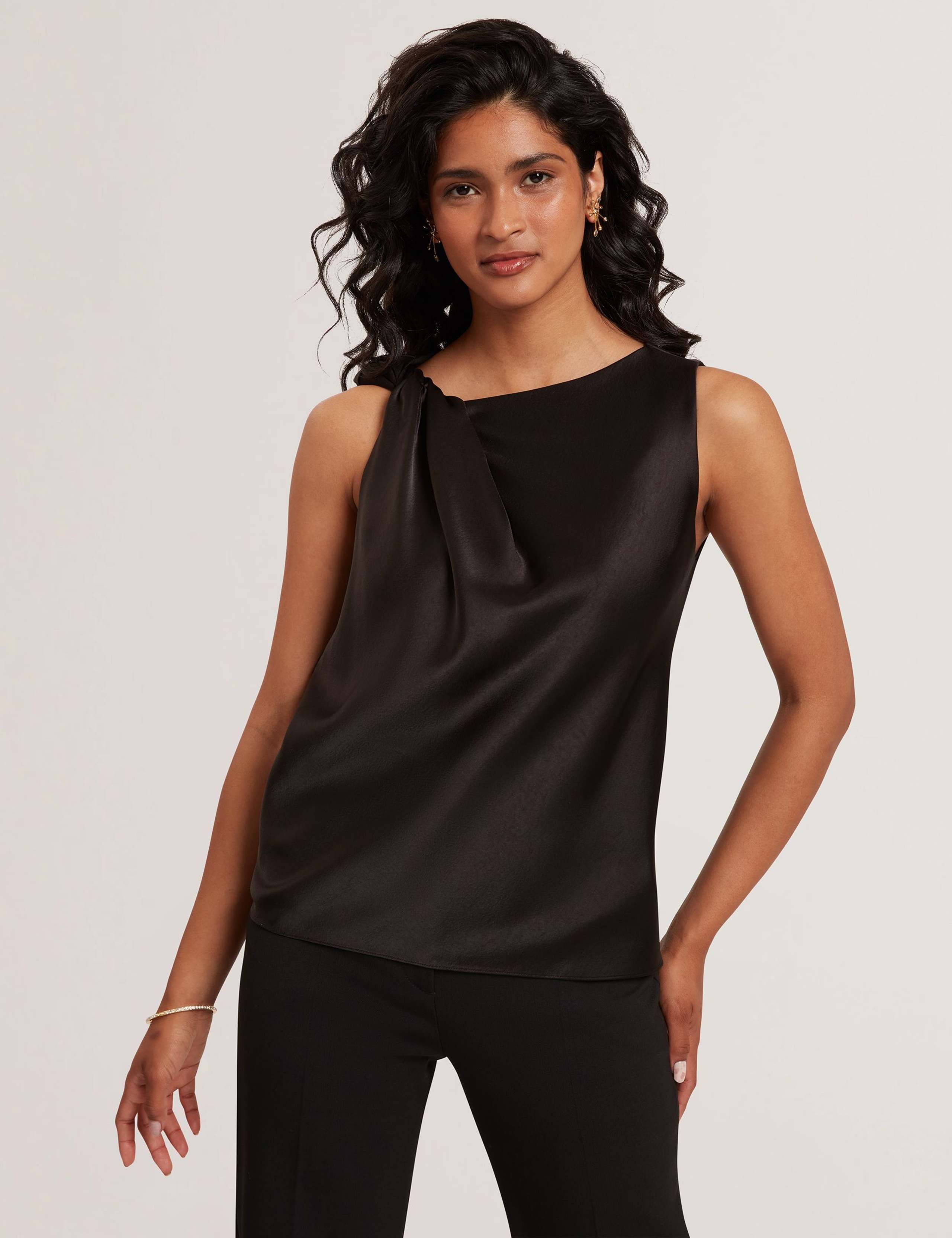 Satin Twist Detail Top