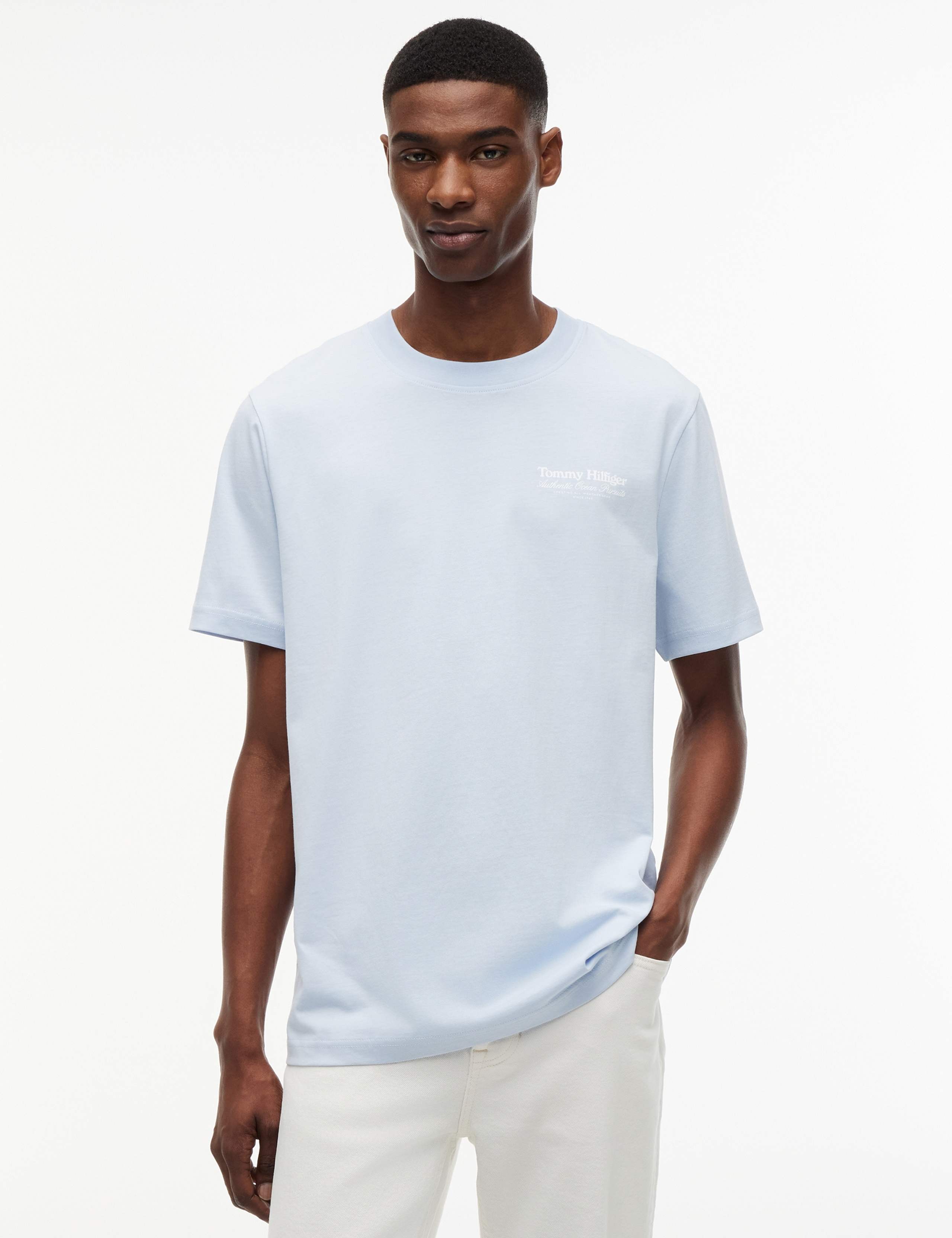 Pure Cotton Nautical Back Graphic T-Shirt