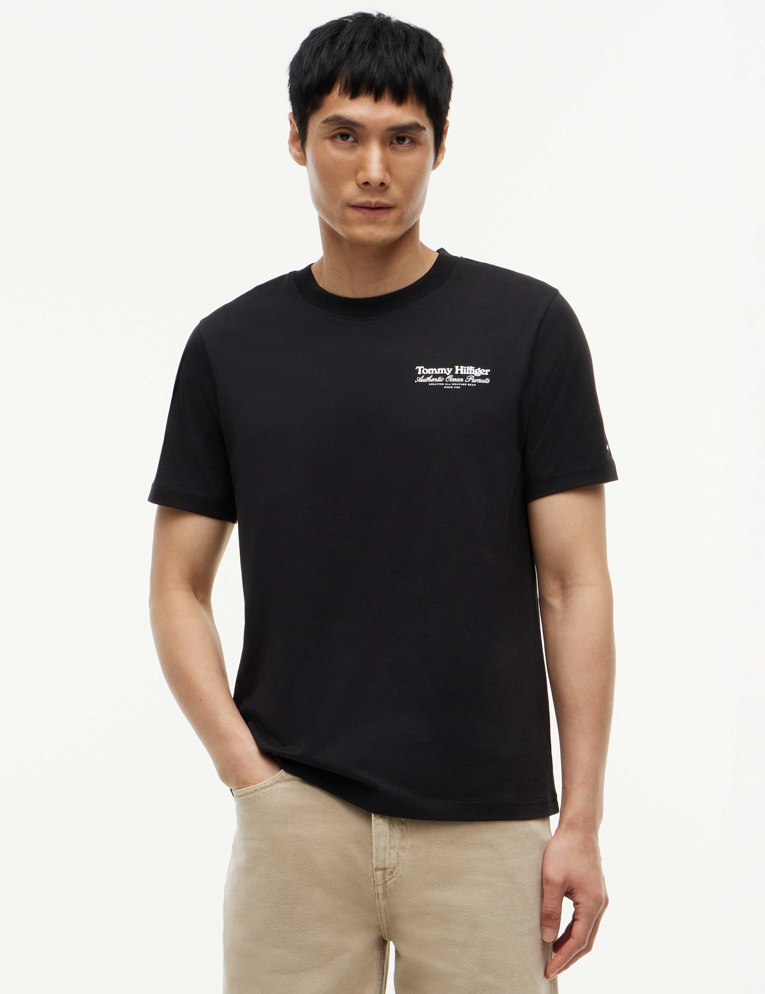 Pure Cotton Nautical Back Graphic T-Shirt