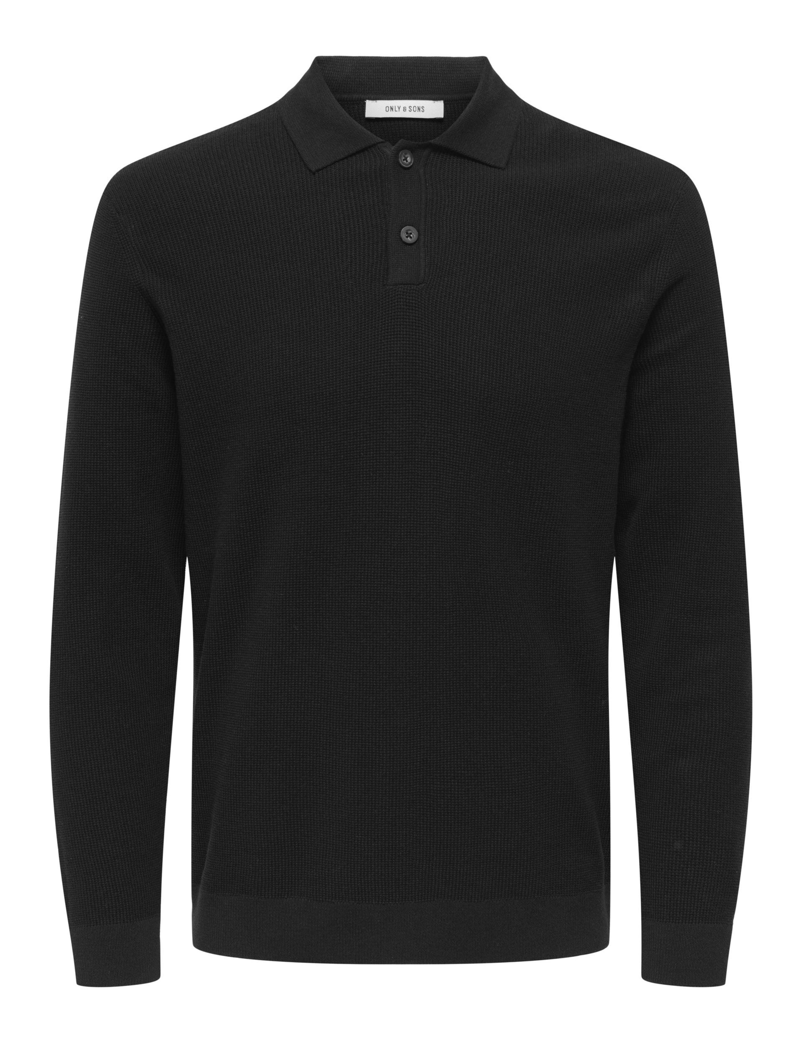 Pure Cotton Waffle Knitted Polo Shirt