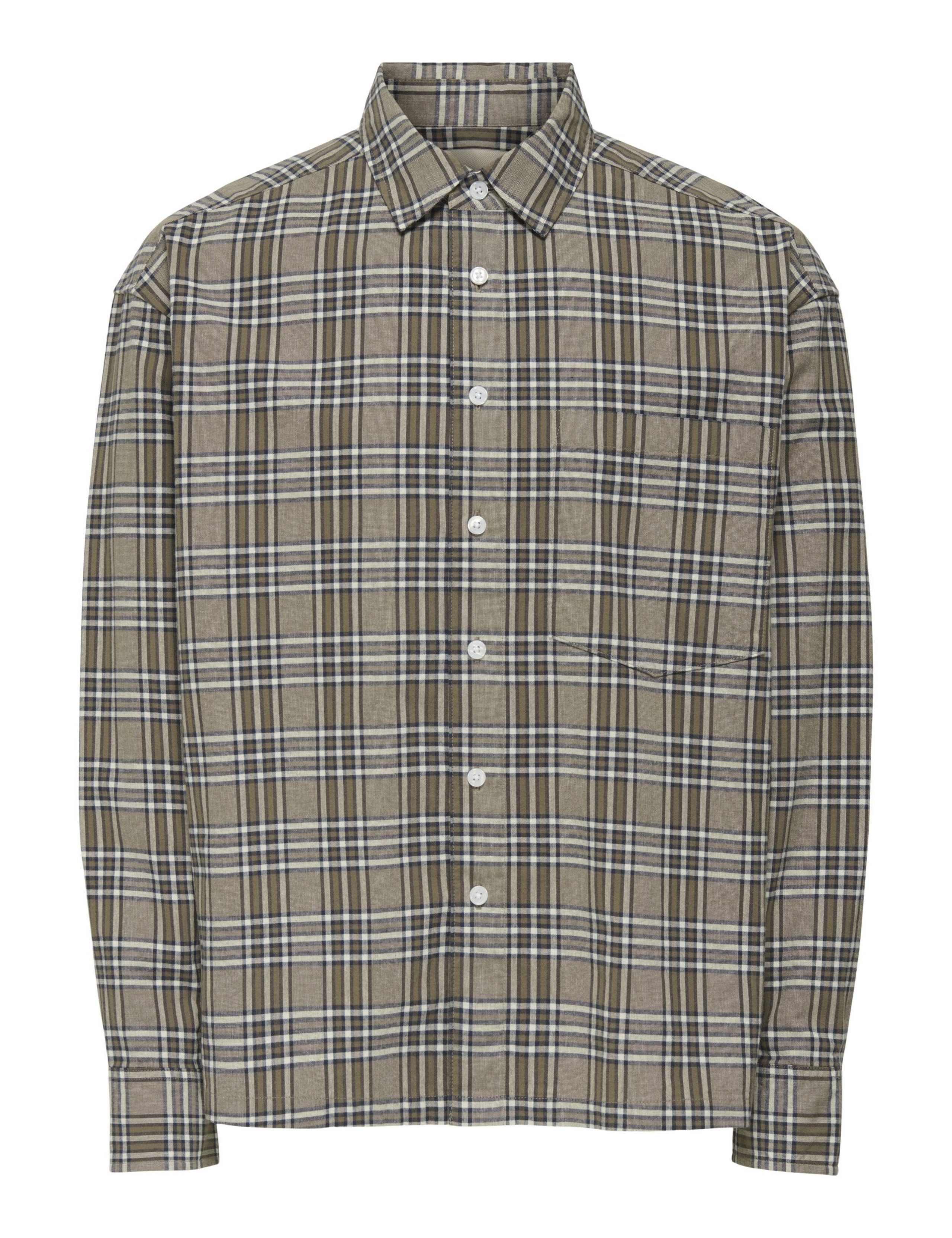Regular Fit Brushed Cotton Checked Flannel Shirt