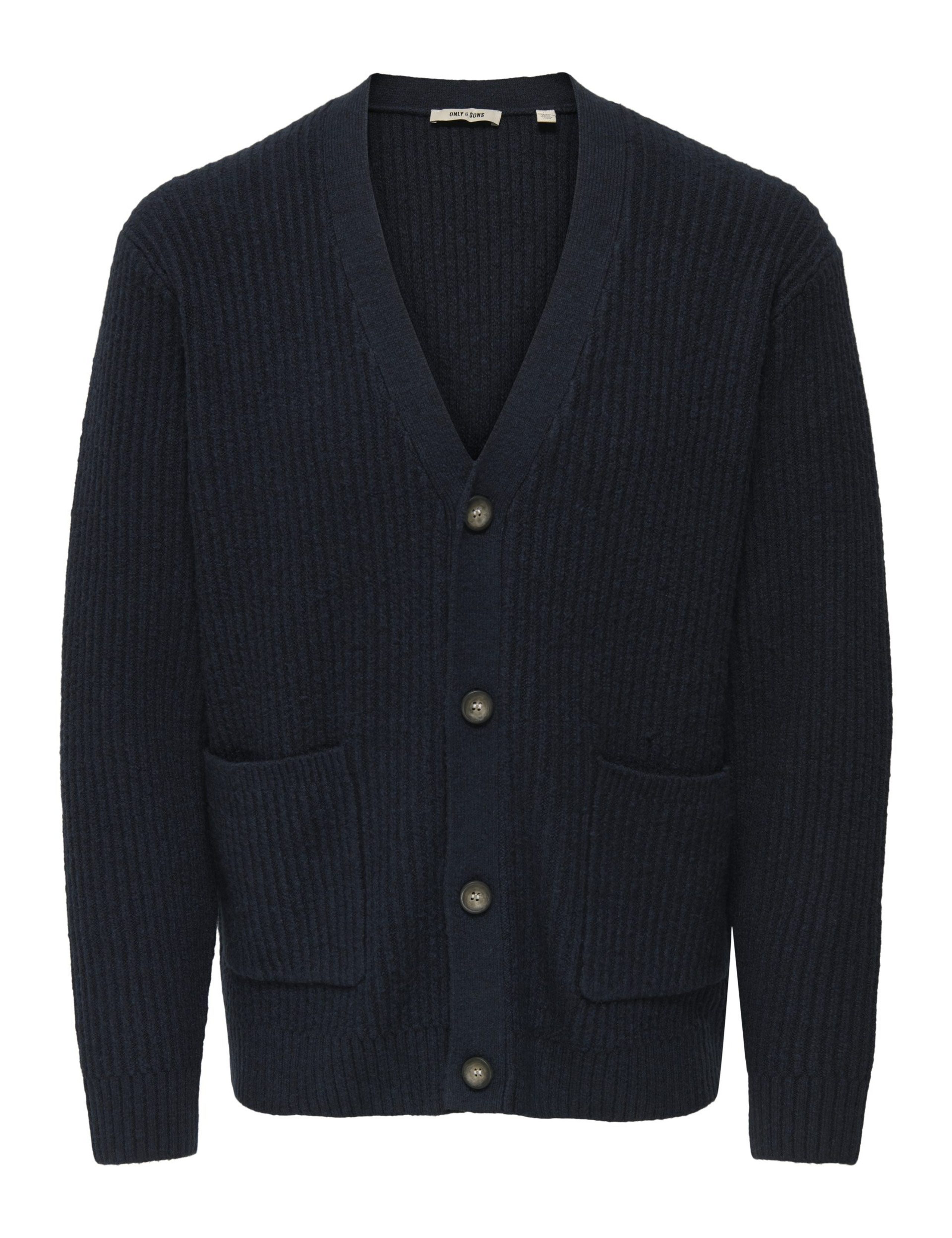 Cotton Rich Textured V-Neck Cardigan