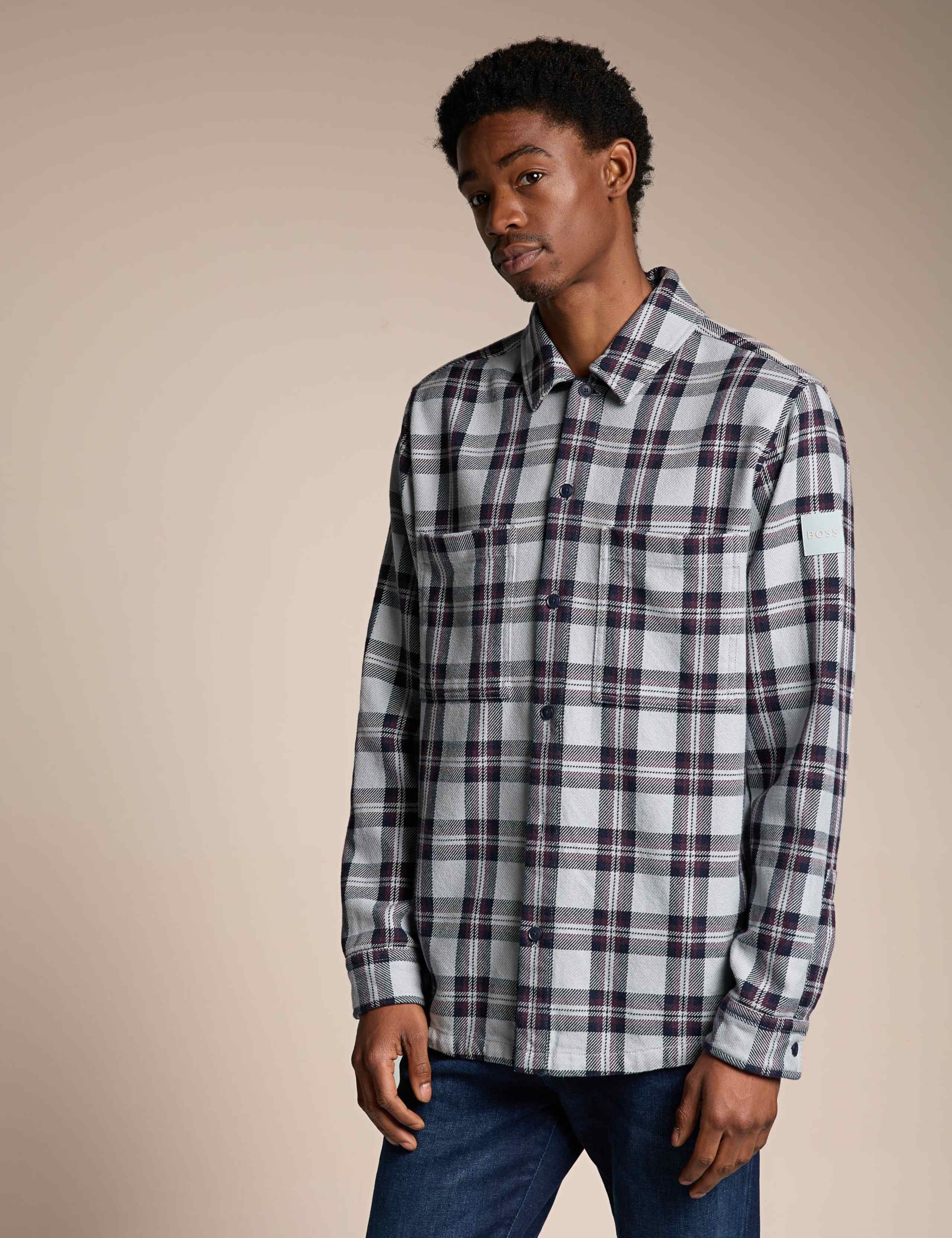 Relaxed Fit Pure Cotton Checked Flannel Shirt