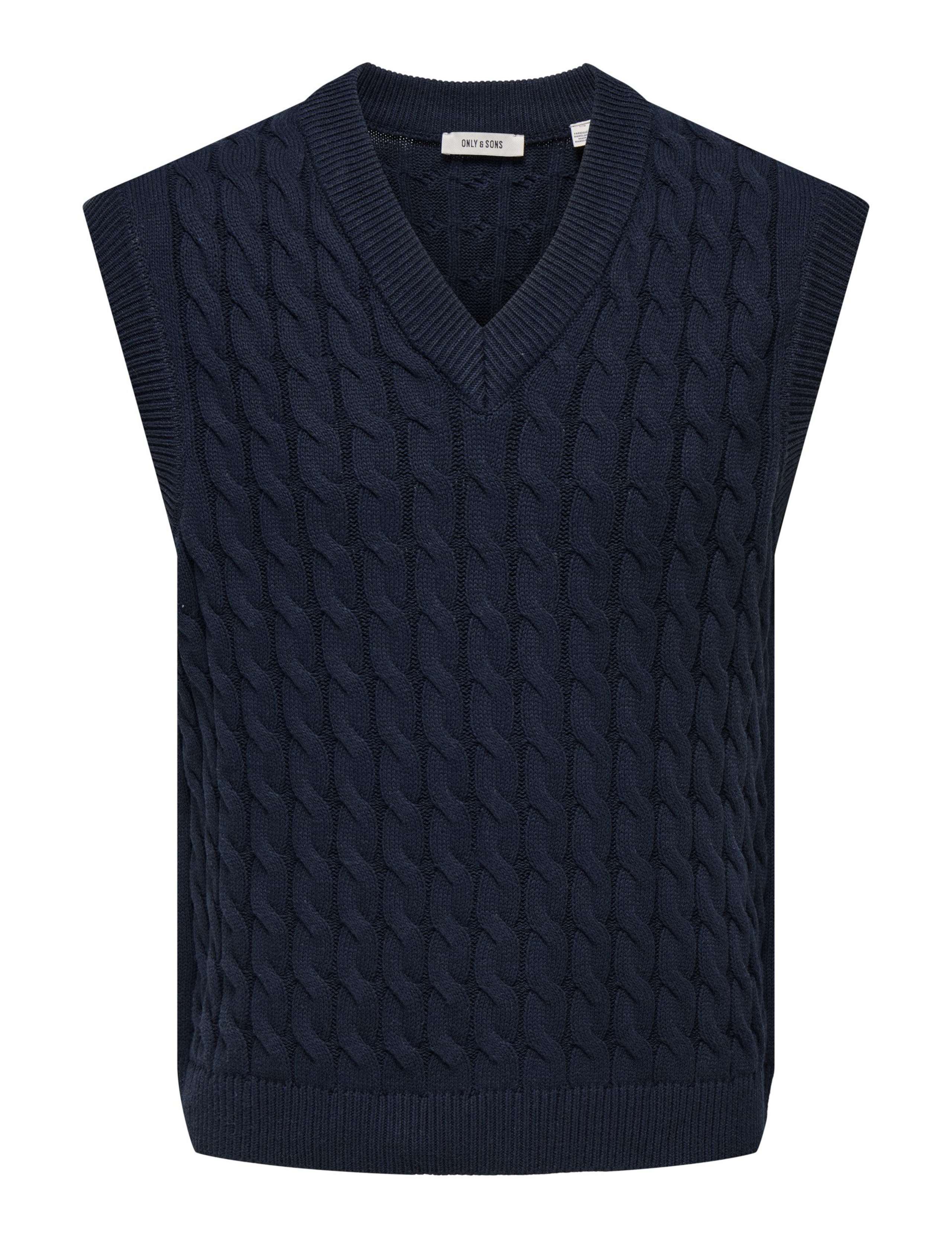 Cotton Rich Cable Knitted Vest