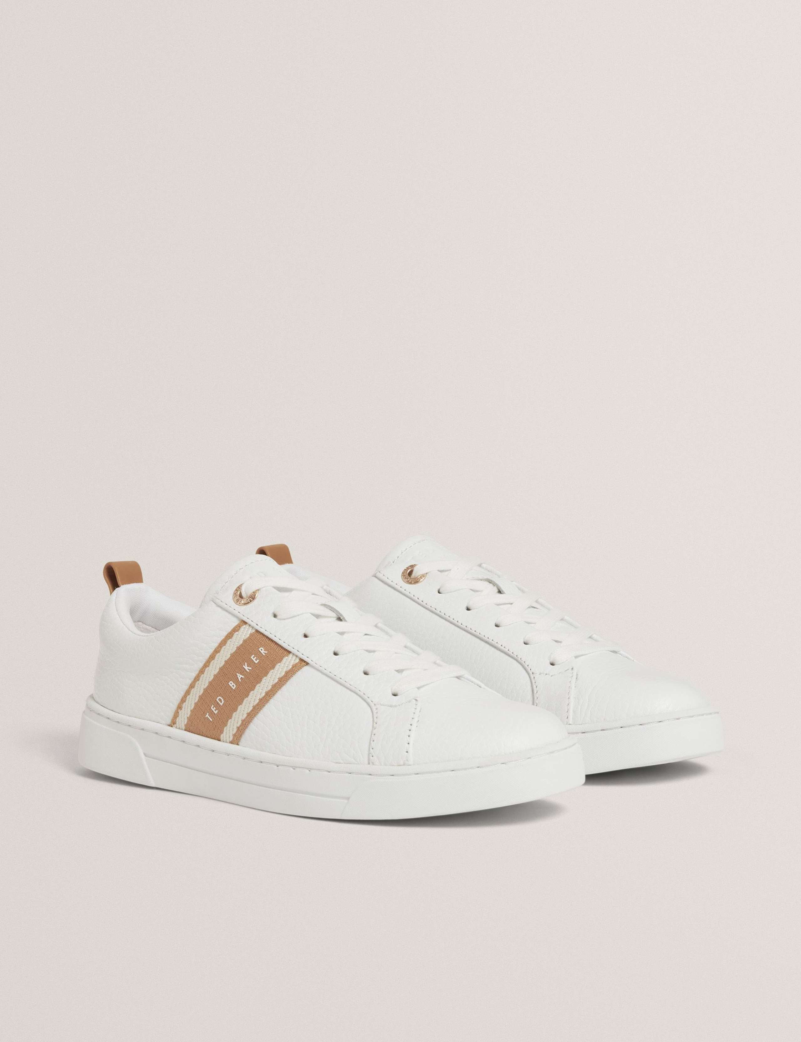 Leather Webbing Side Detail Trainers