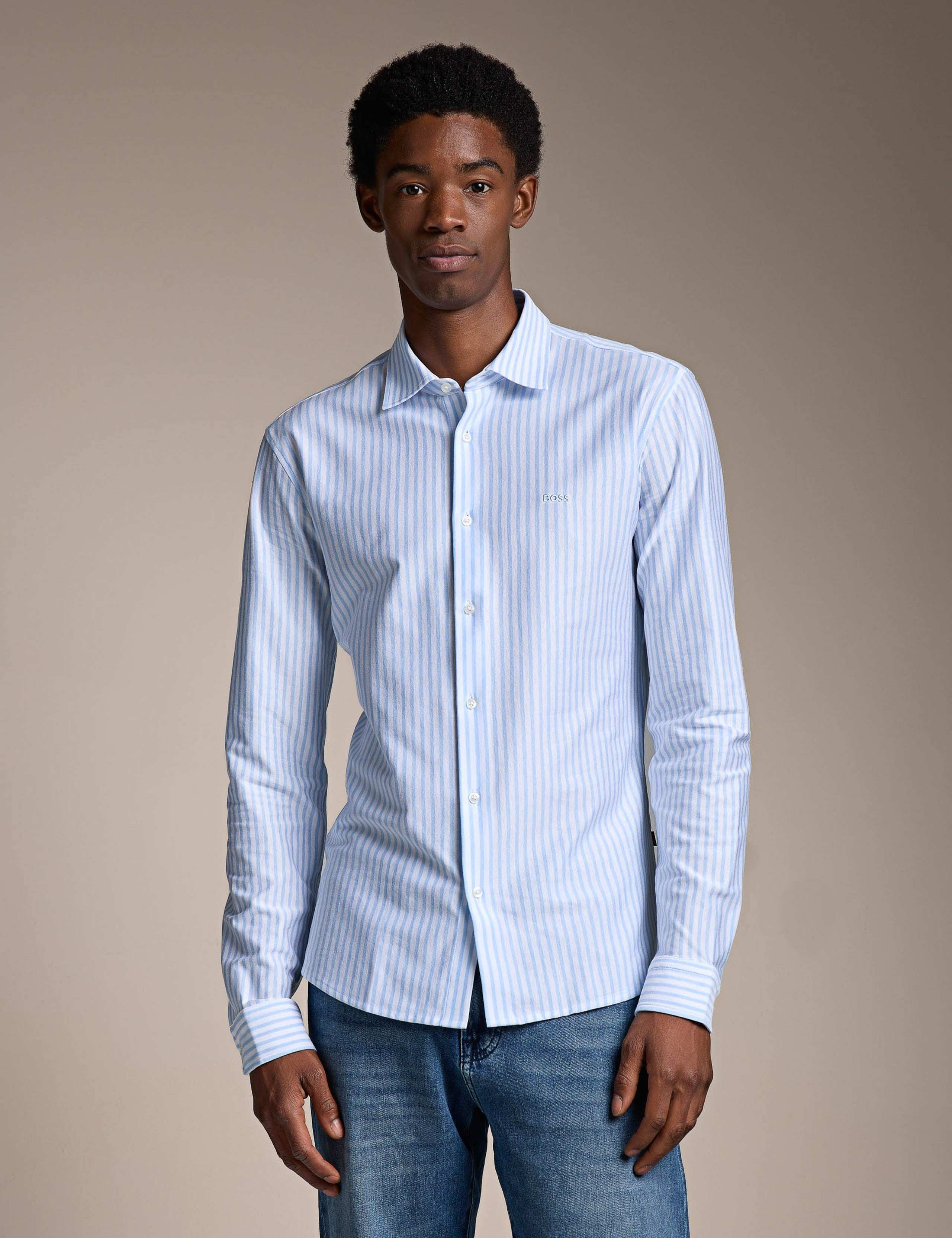 Slim Fit Pure Cotton Striped Shirt
