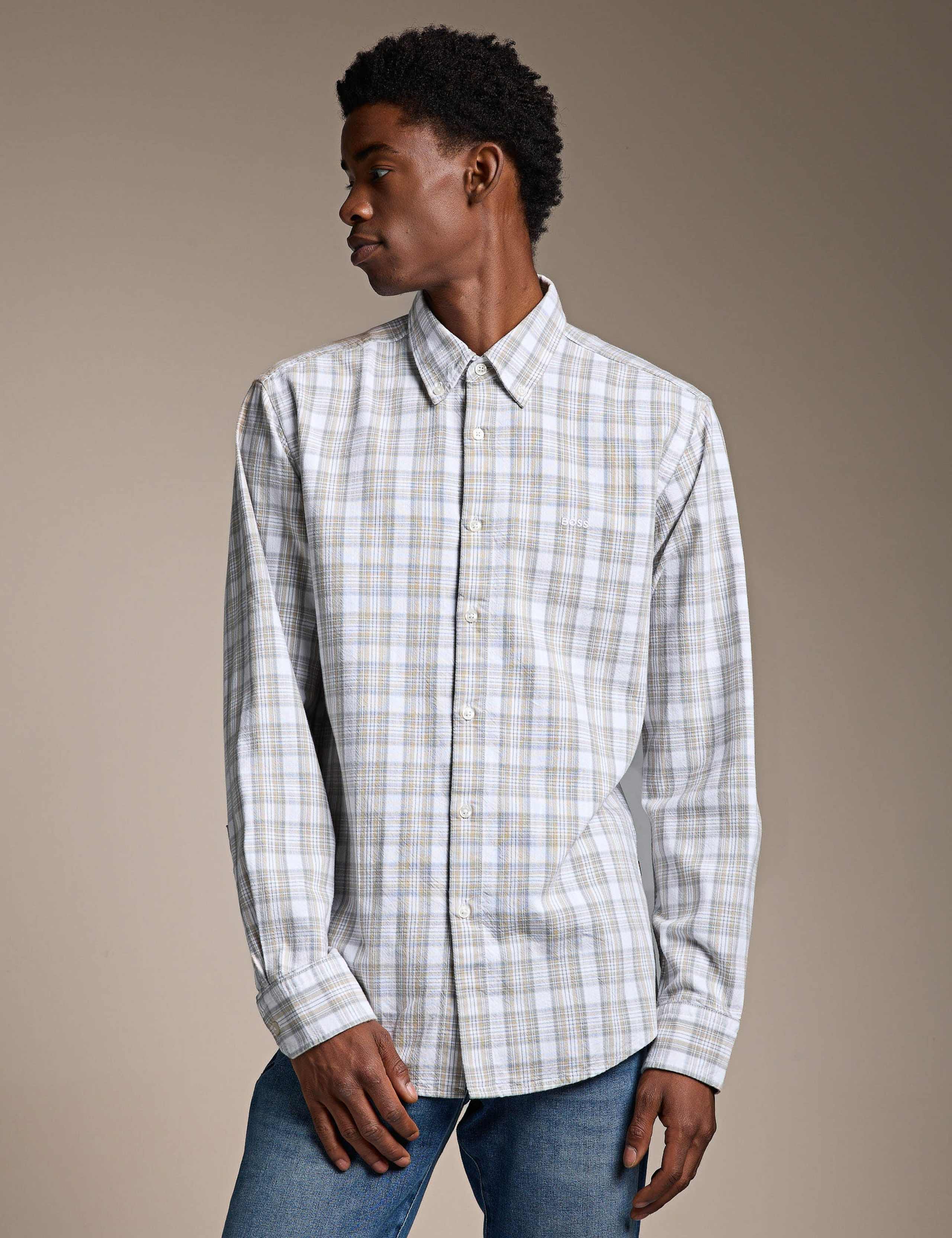Regular Fit Cotton Rich Checked Shirt