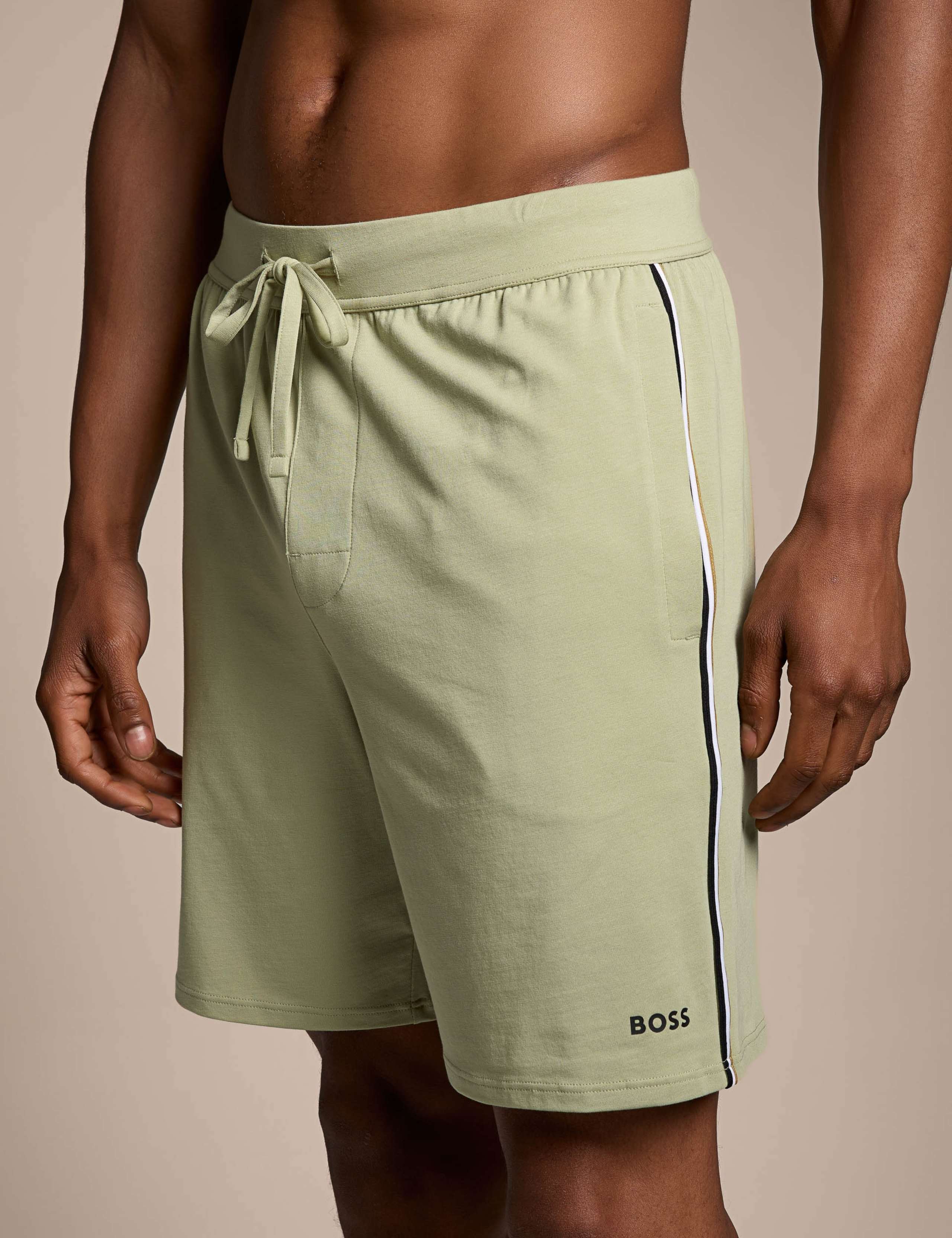 Elasticated Waist Side Stripe Jersey Shorts