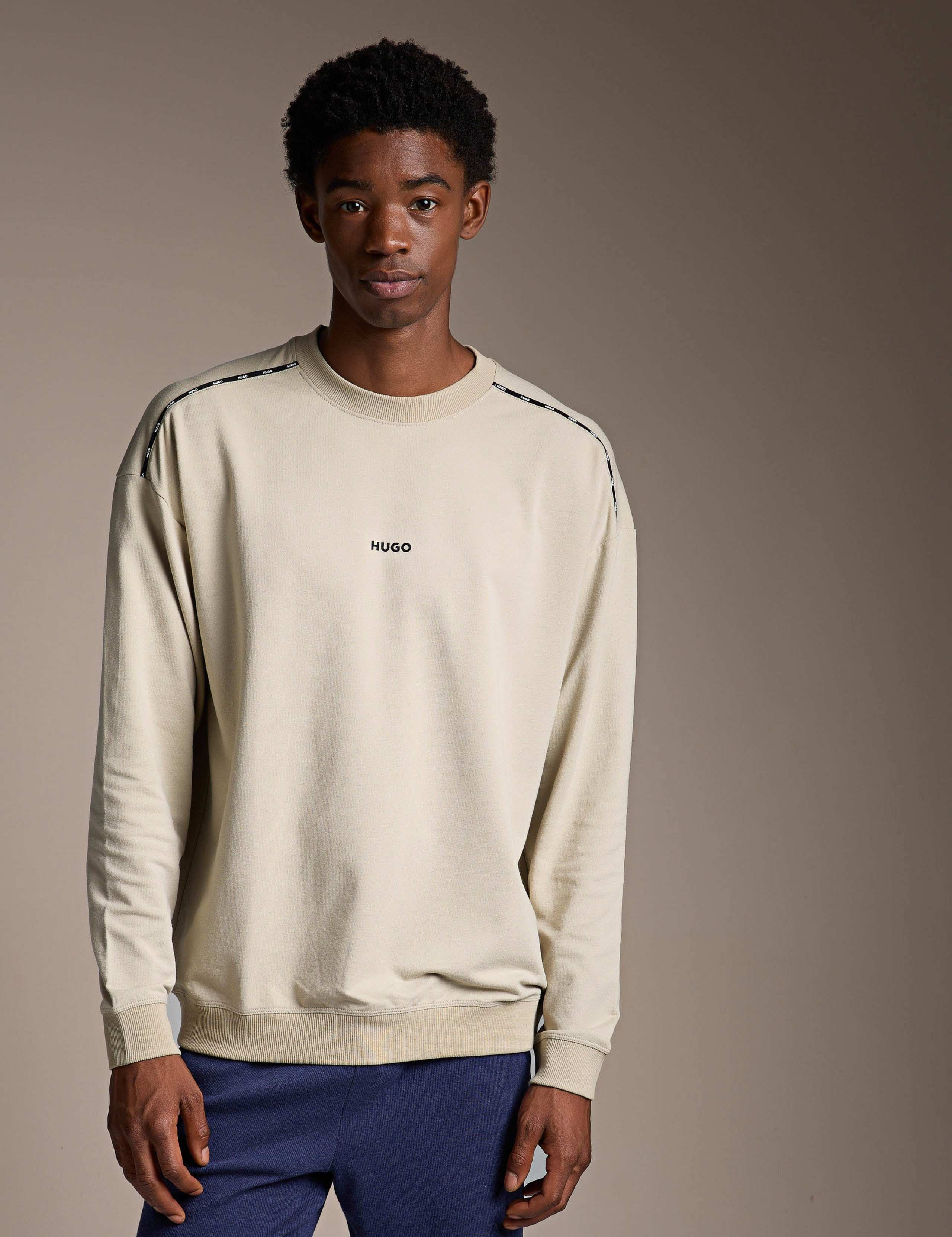 Cotton Rich Crew Neck Logo Sweatshirt
