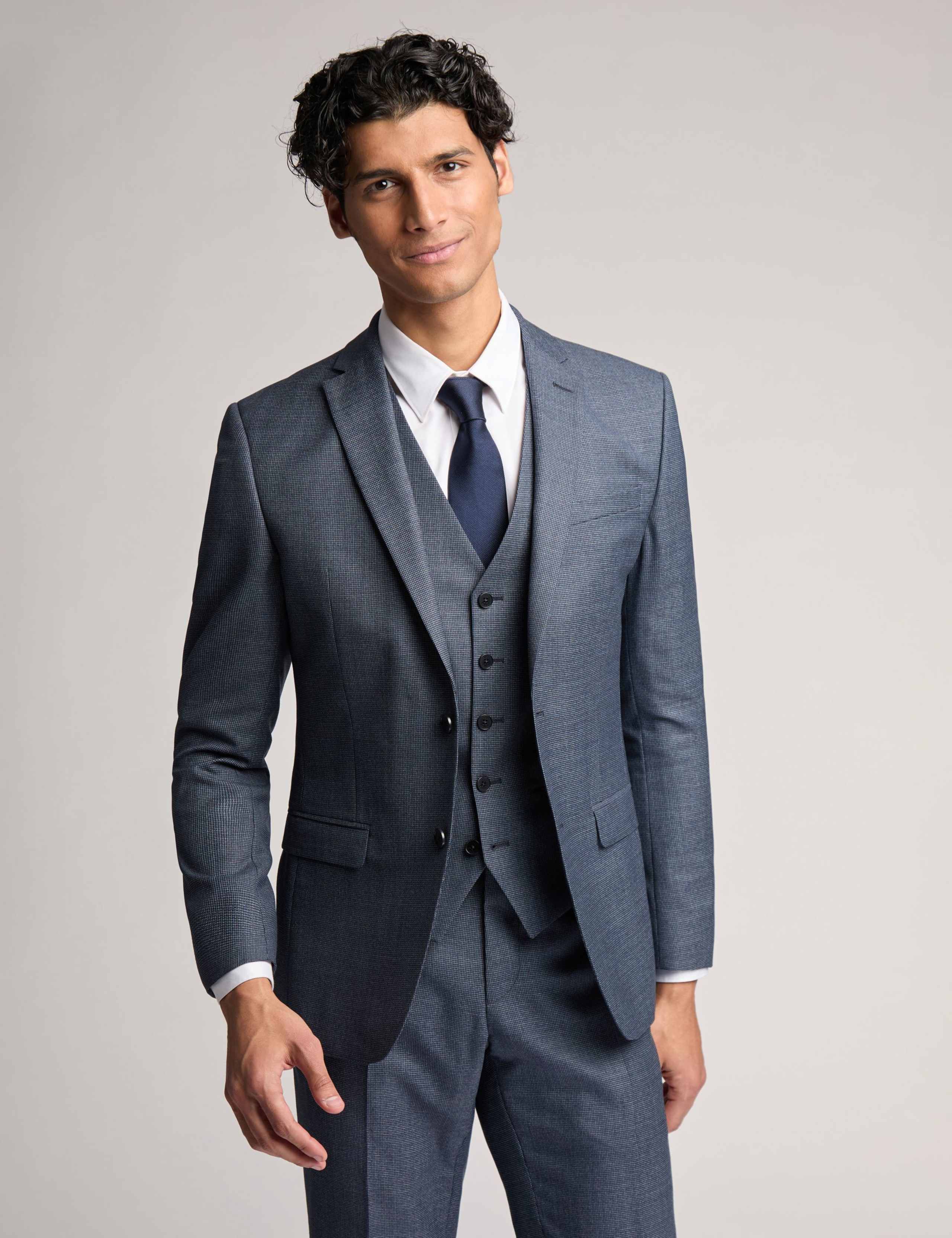Slim Fit Wool Rich Puppytooth Suit Jacket
