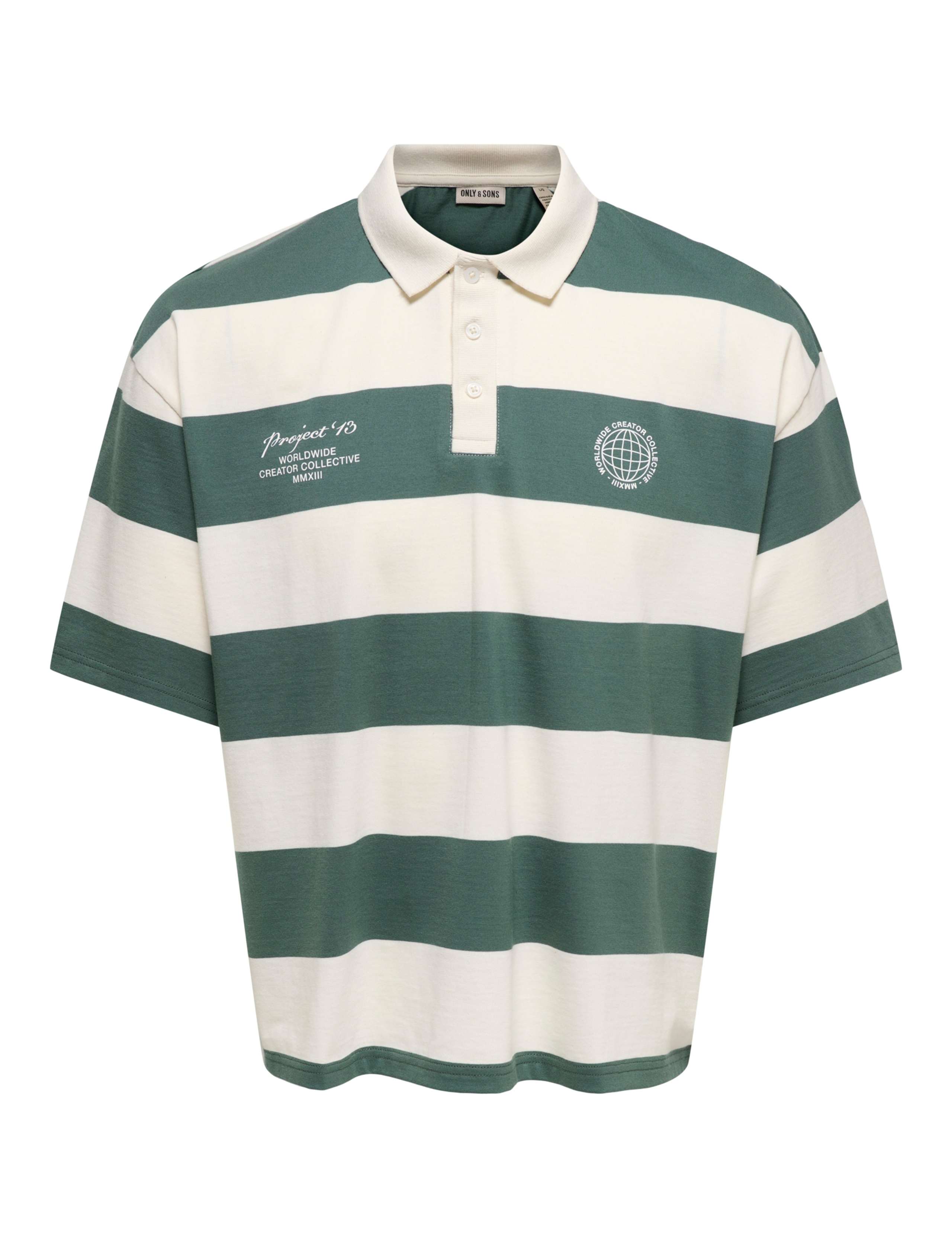 Pure Cotton Striped Short Sleeve Rugby Shirt