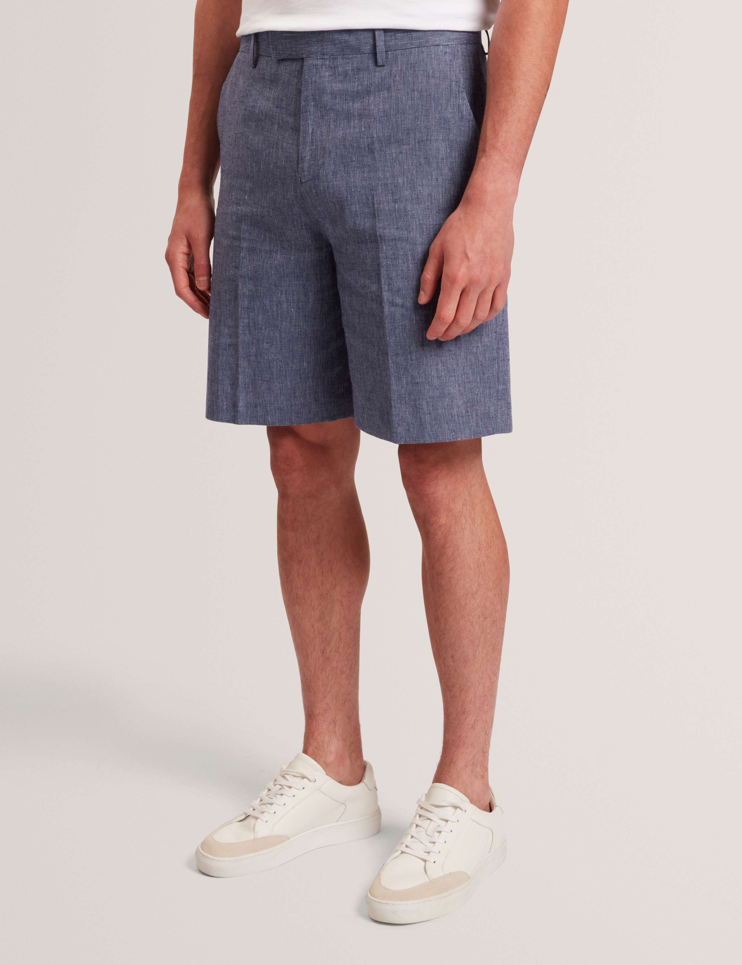 Regular Fit Linen Rich Chino Shorts