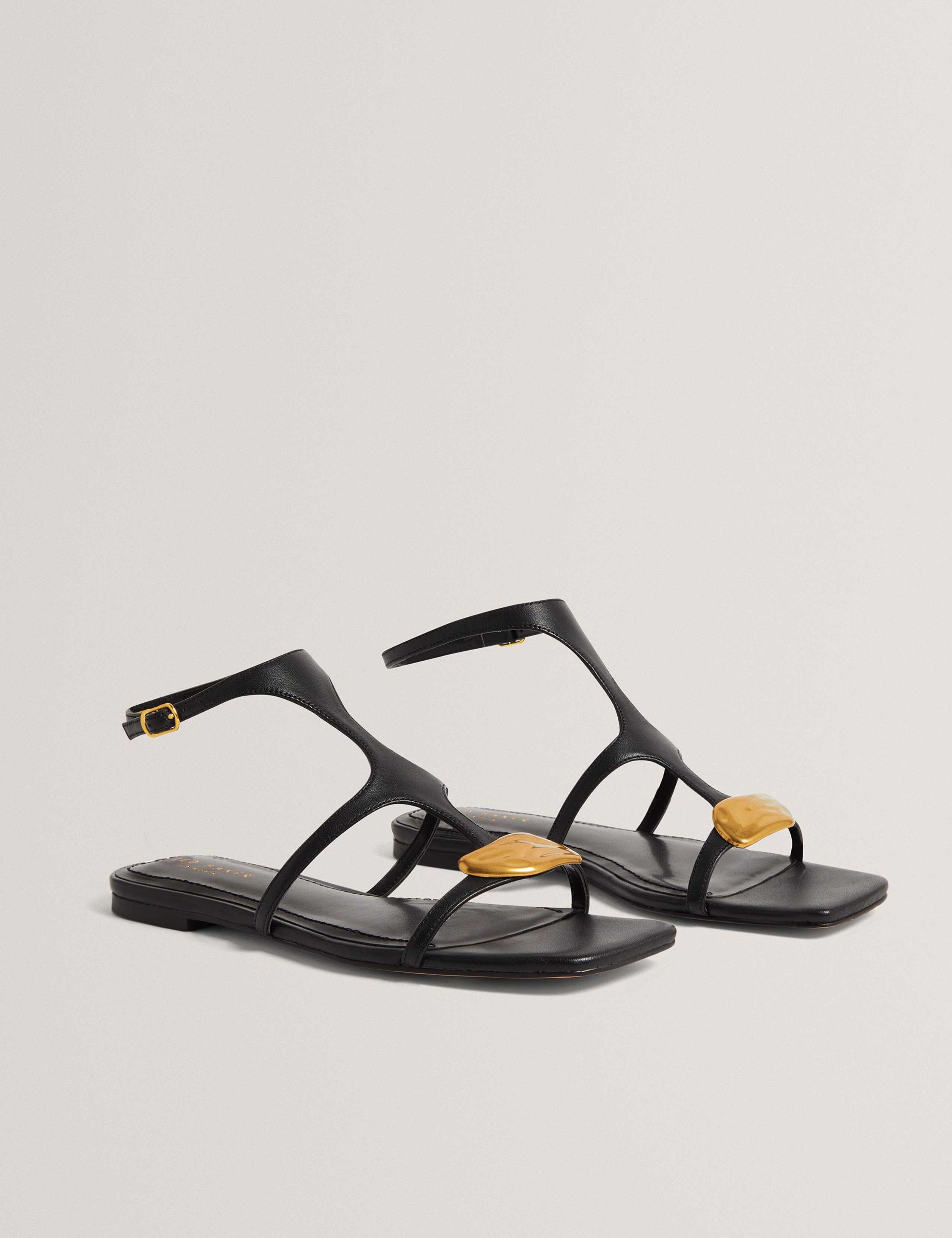 Leather Statement Flat Gladiator Sandals