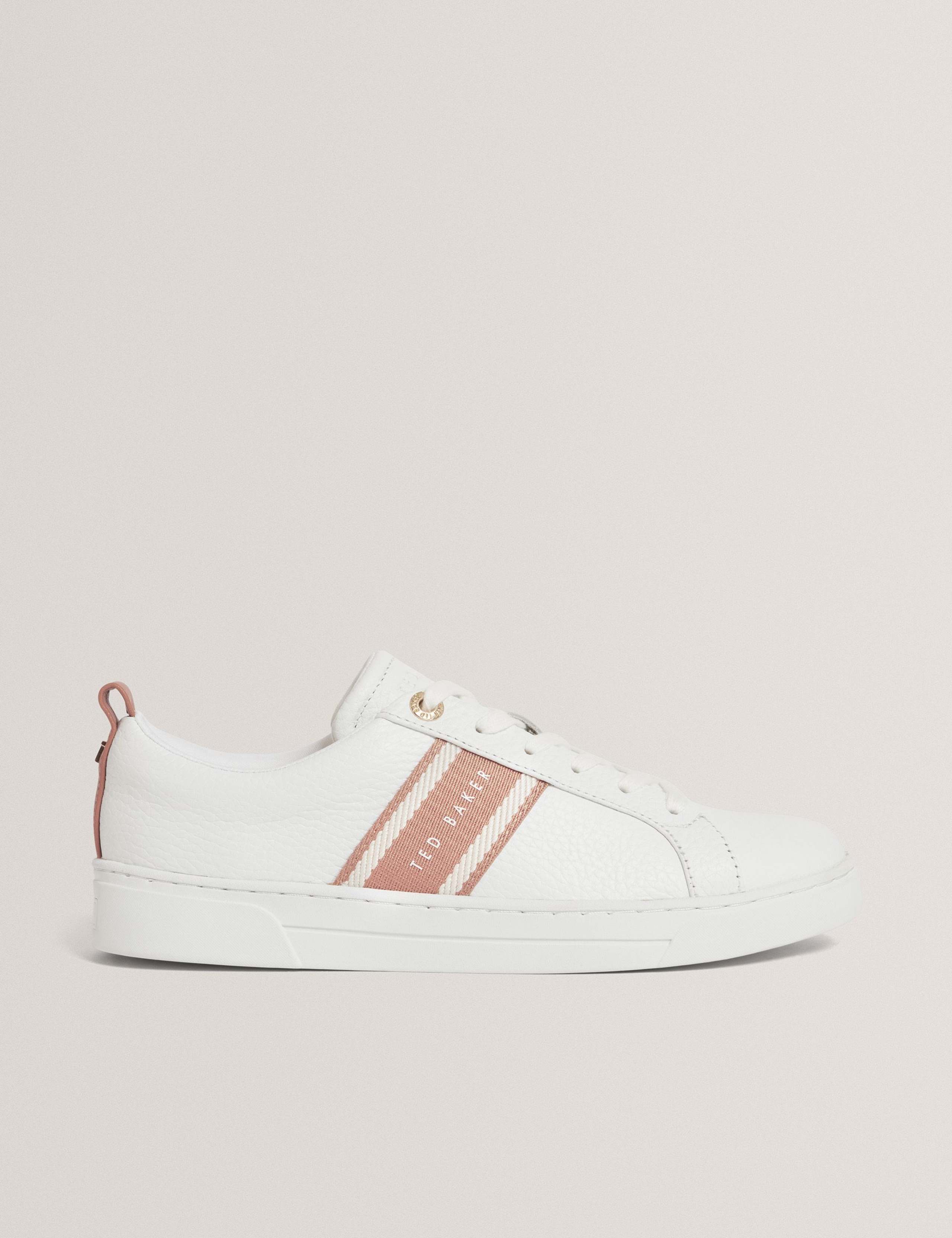 Leather Lace Up Webbing Detail Trainers