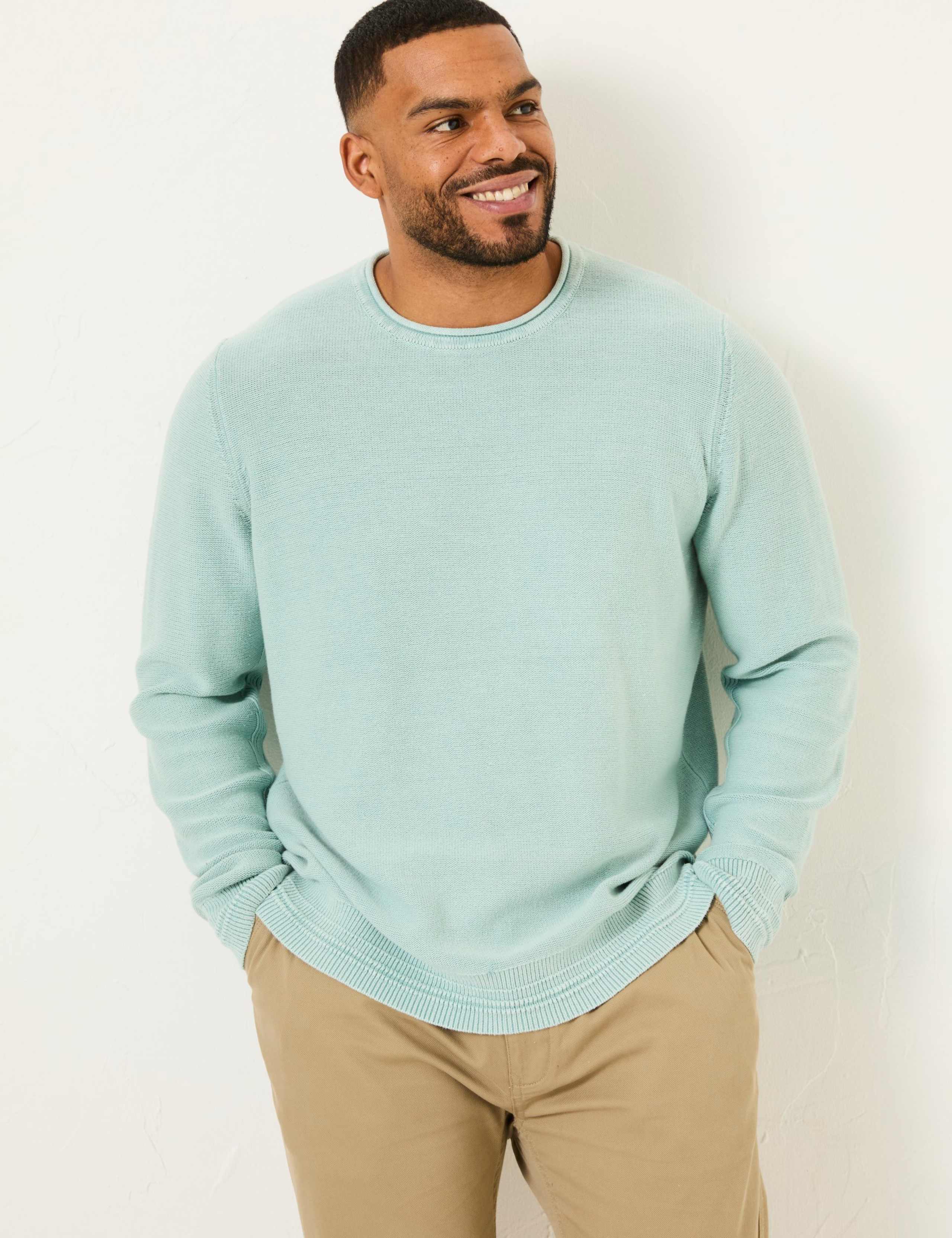 Pure Cotton Crew Neck Jumper
