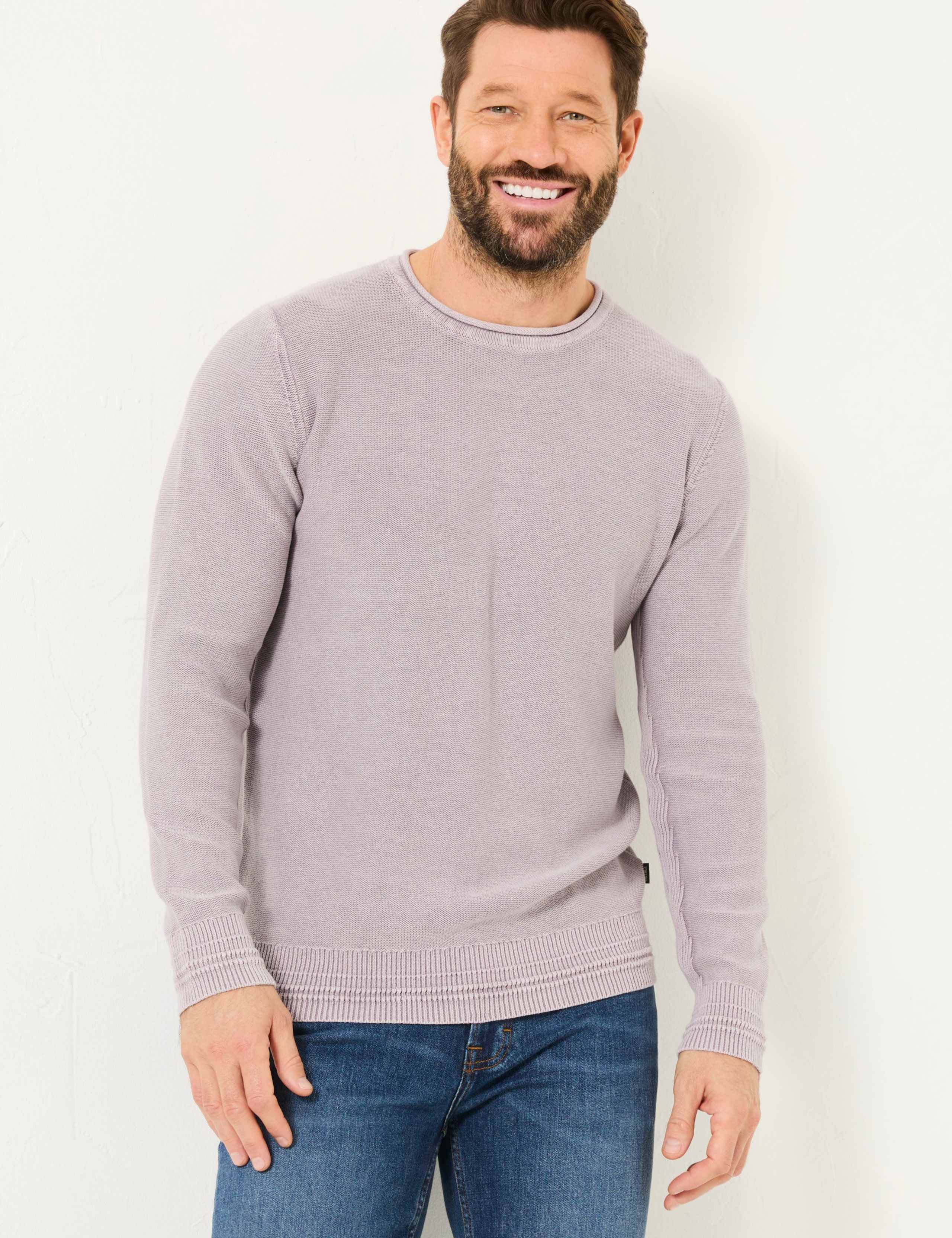 Pure Cotton Crew Neck Jumper