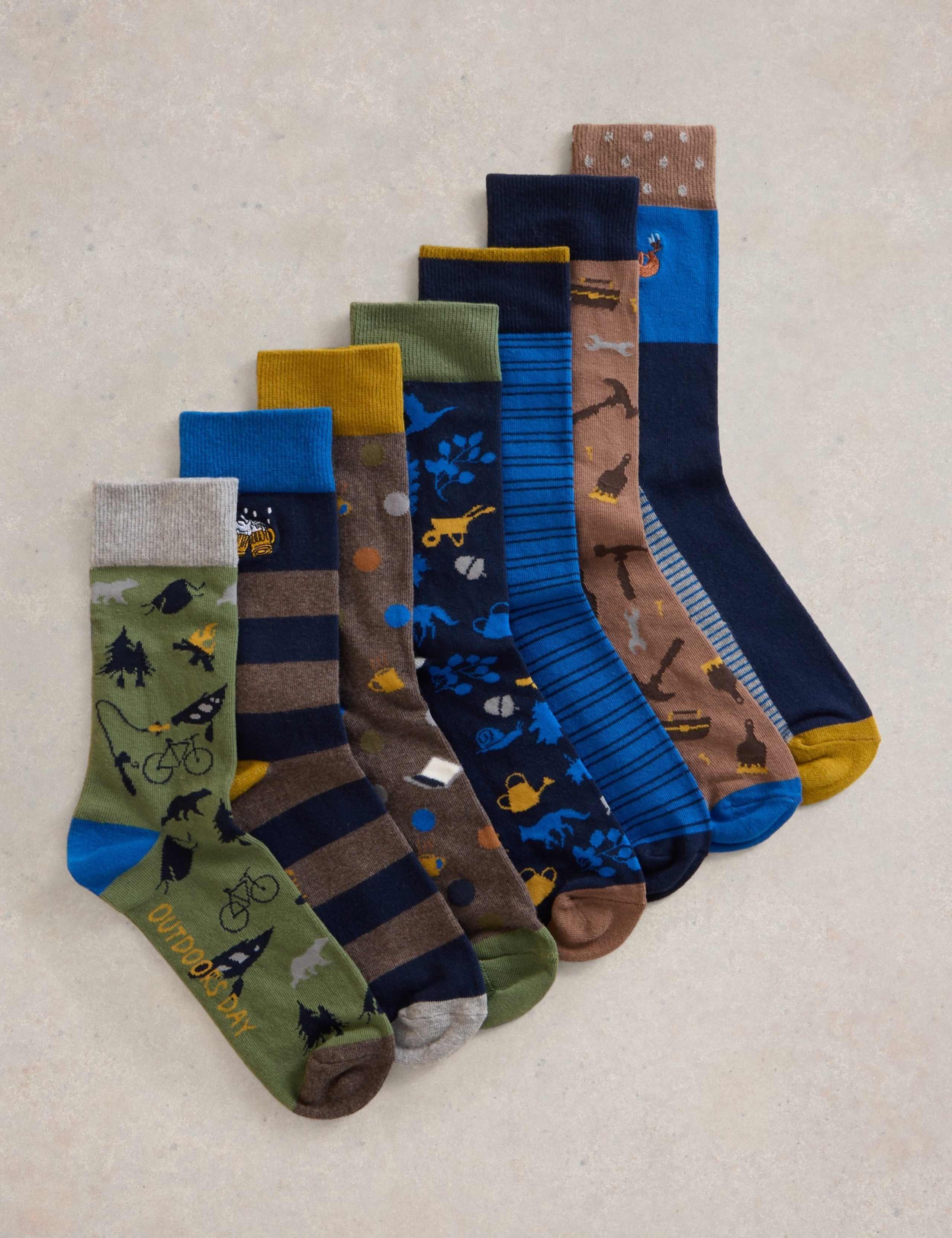 7pk Novelty Cotton Rich Socks