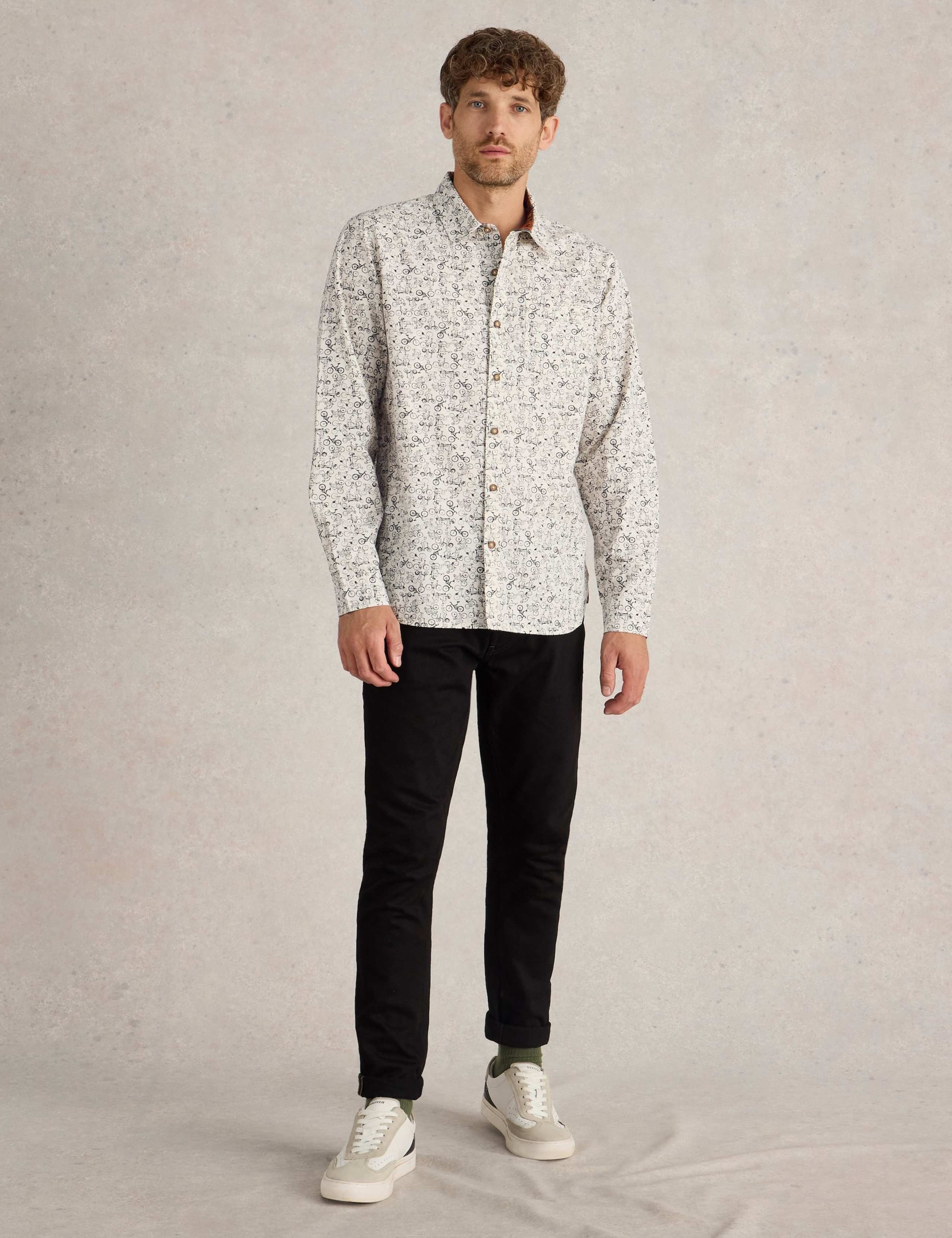 Pure Cotton Bike Print Shirt