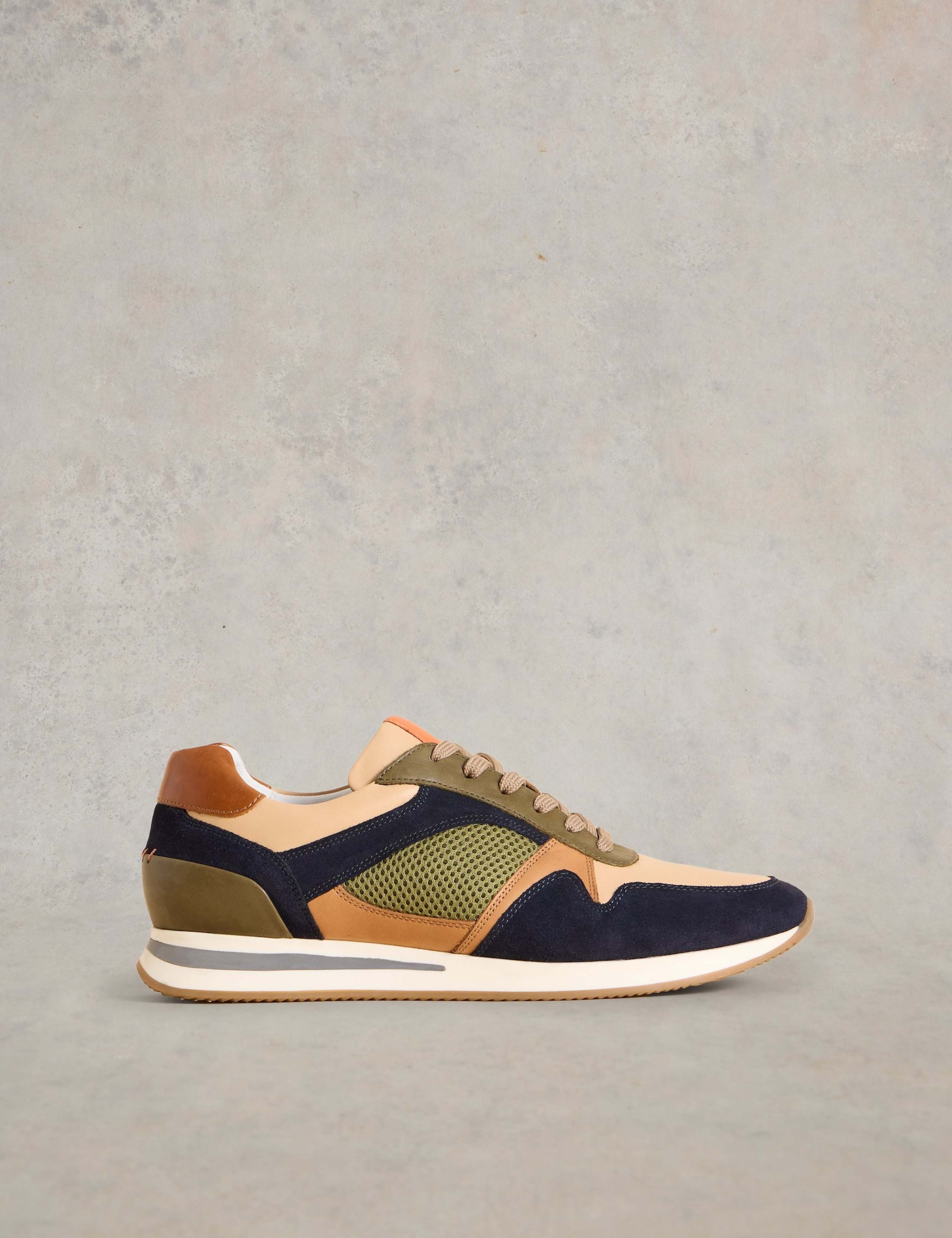 Leather Lace Up Trainers