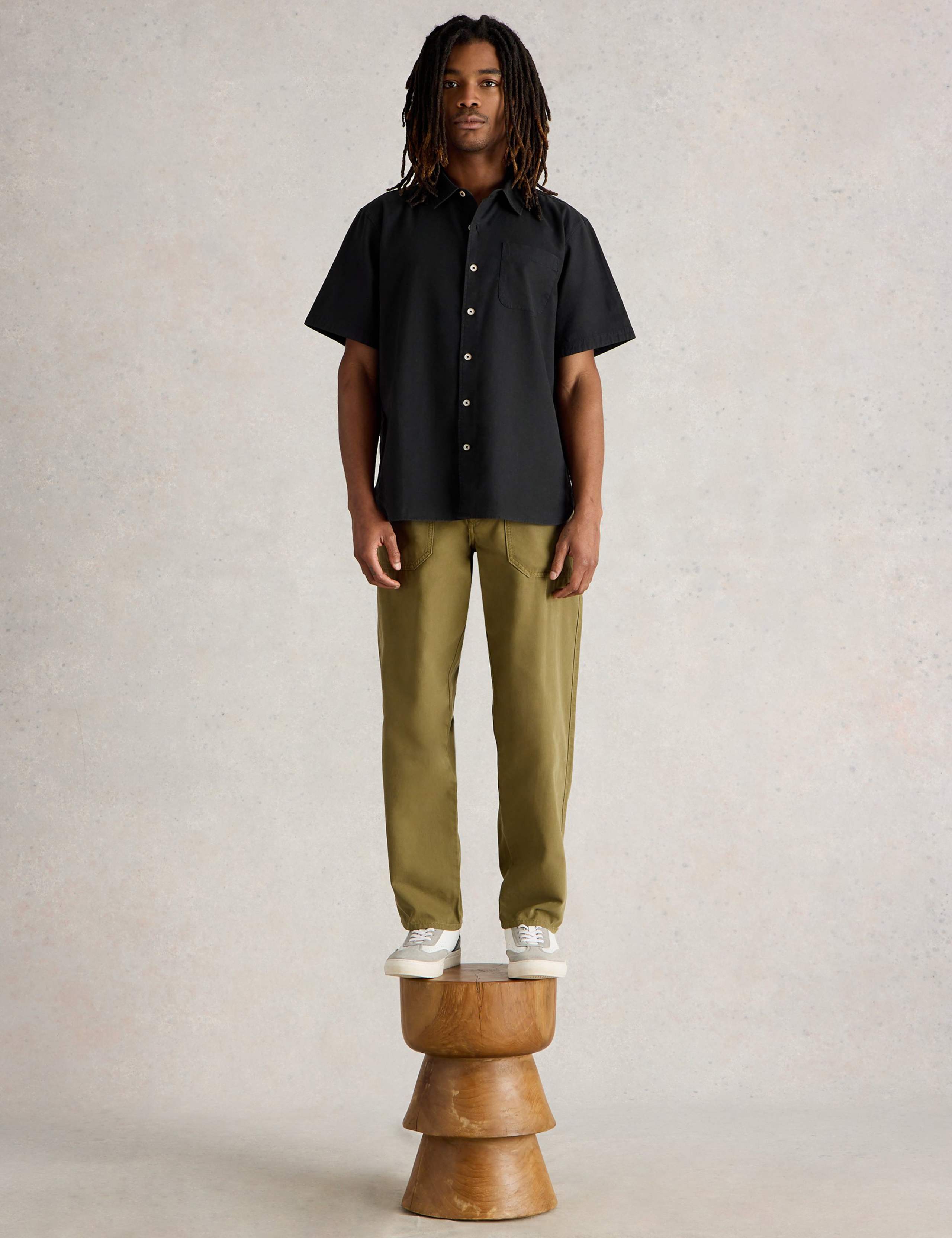 Linen Blend Short Sleeve Shirt