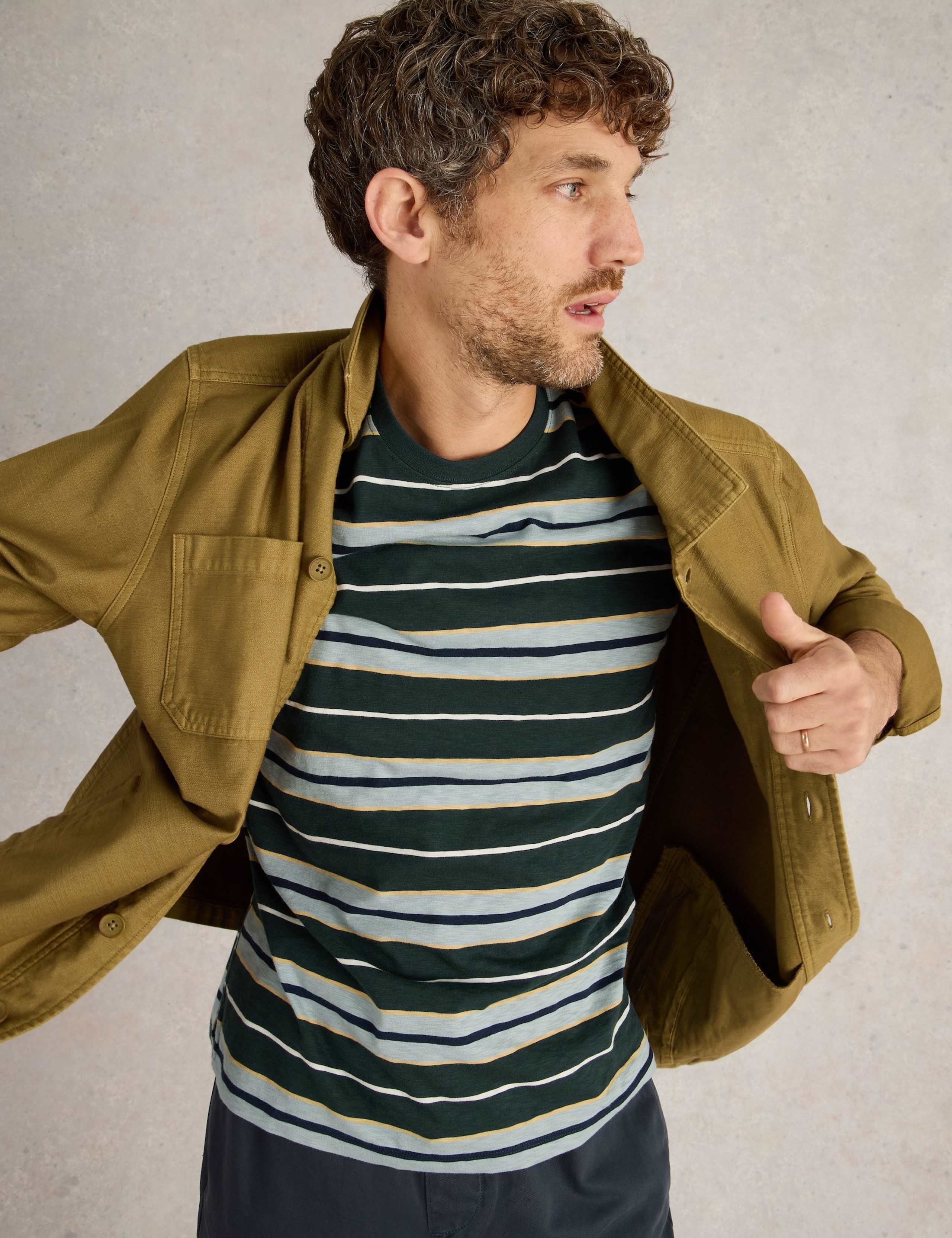 Pure Cotton Striped T-Shirt