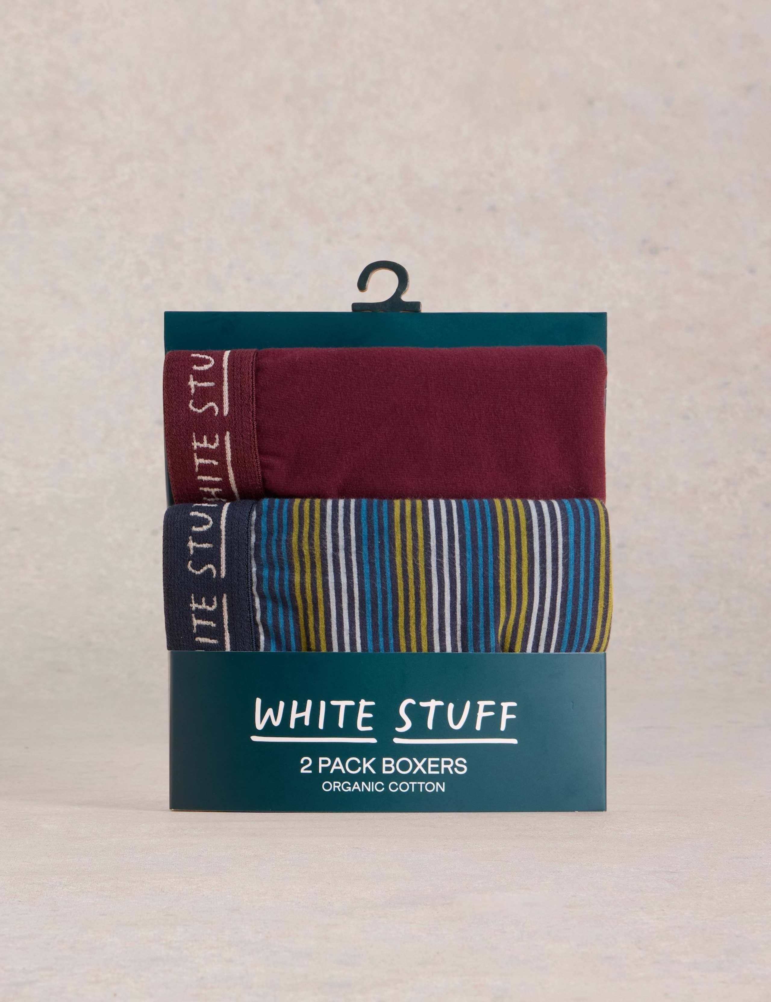 2pk Cotton Rich Striped Boxers