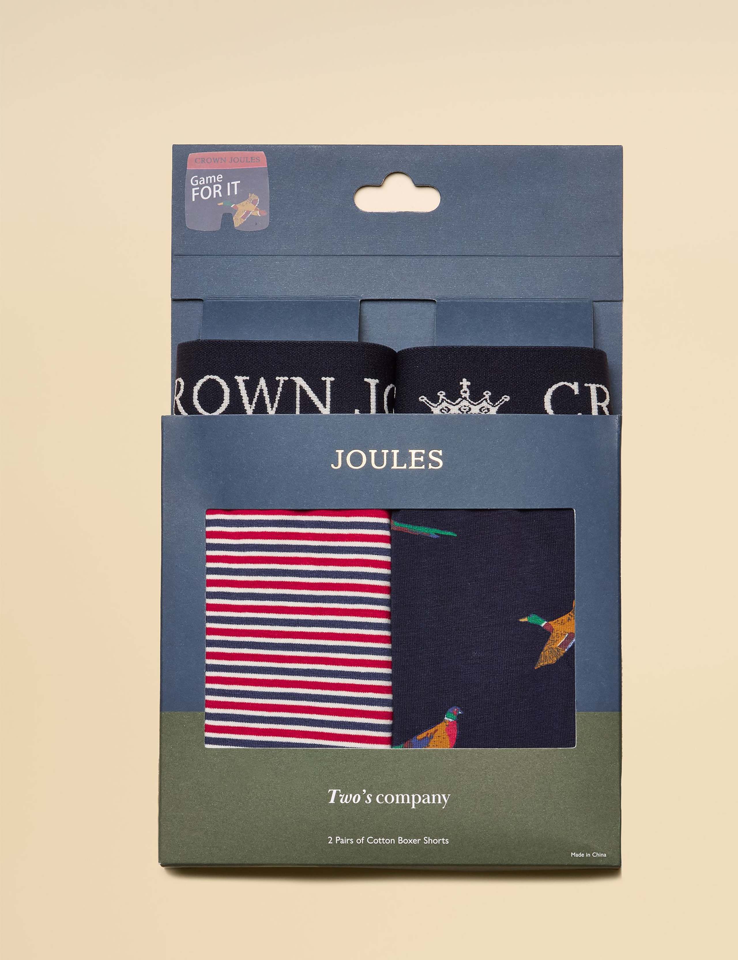 2pk Cotton Rich Jersey Printed Boxers