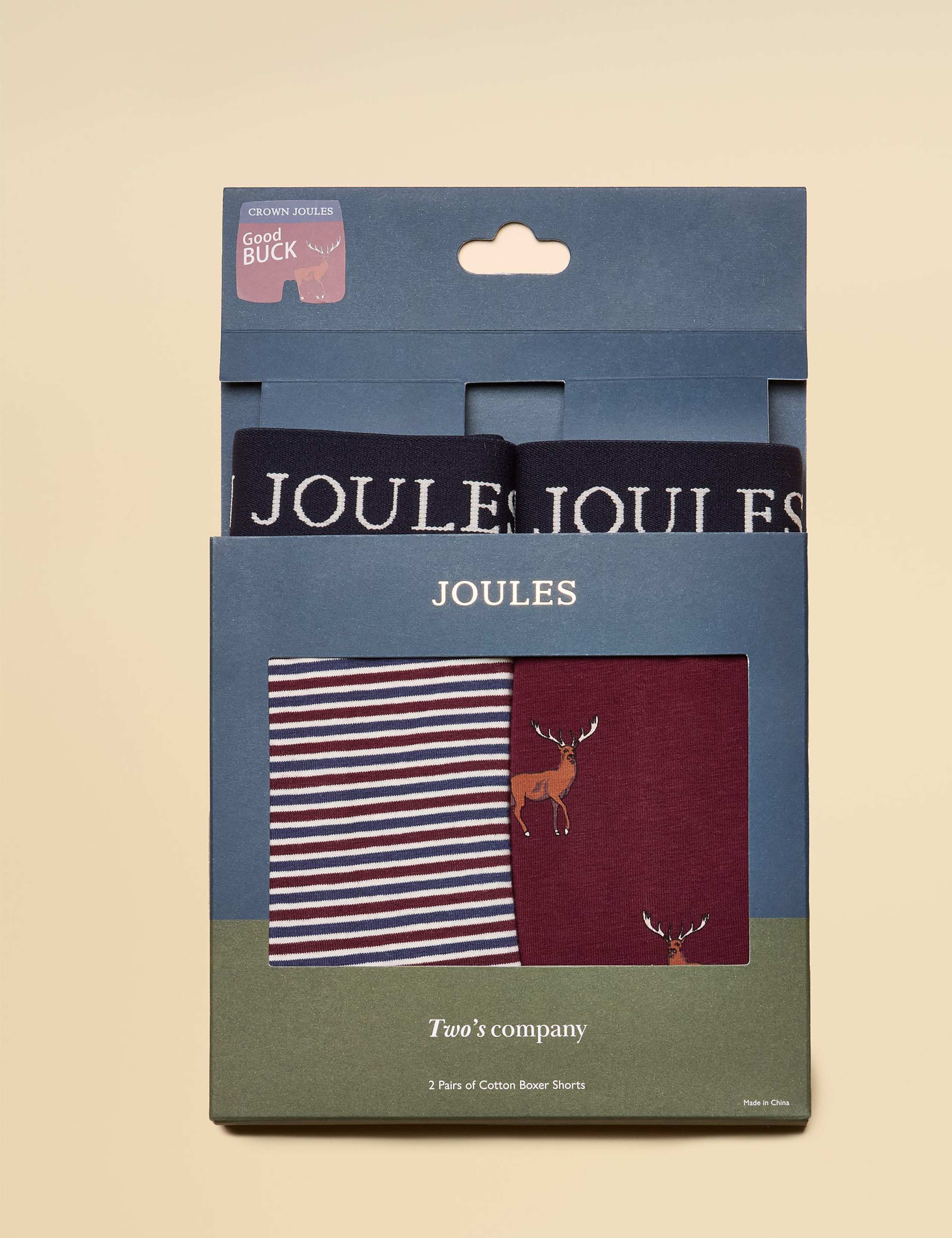 2pk Cotton Rich Jersey Printed Boxers