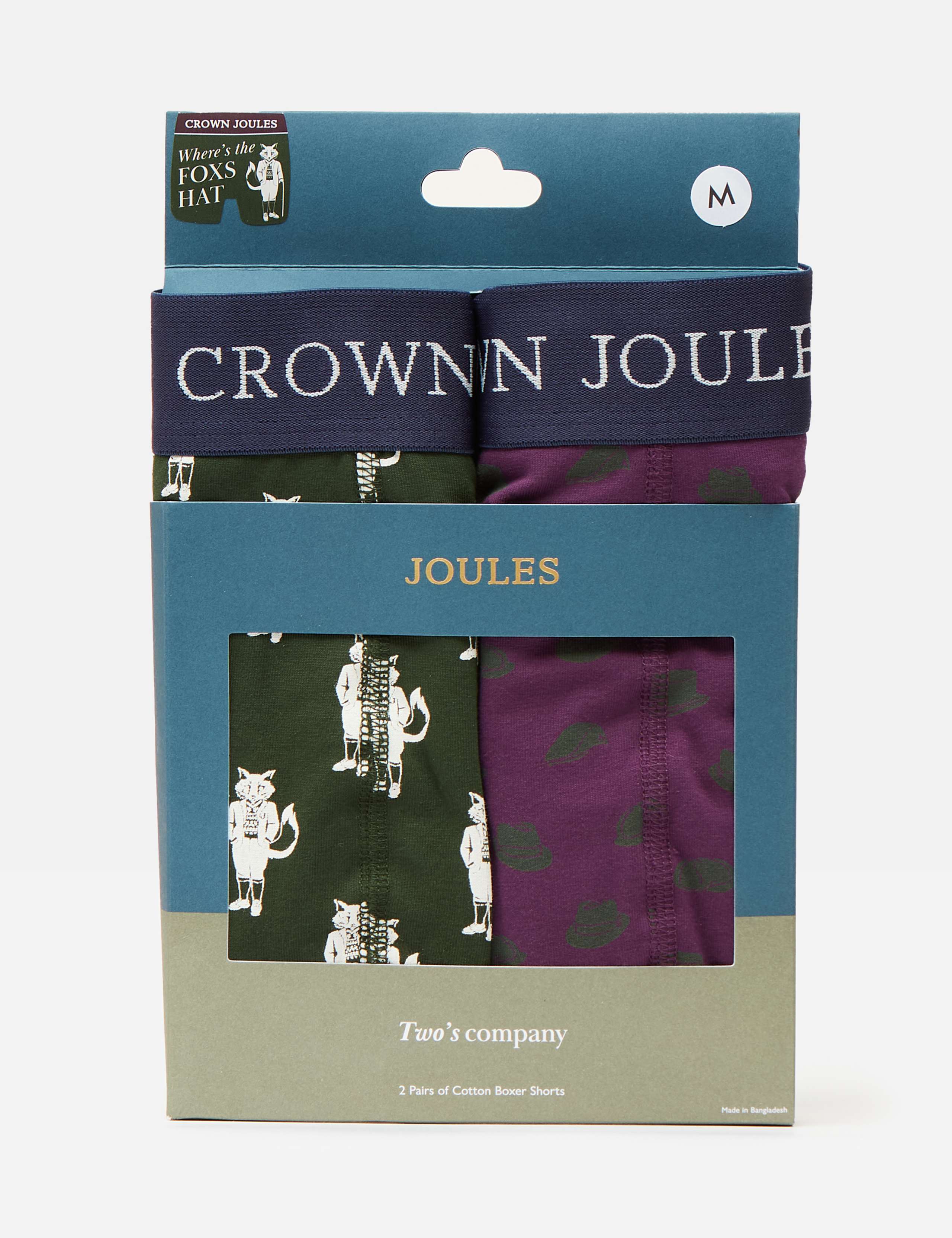 2pk Pure Cotton Jersey Printed Boxers