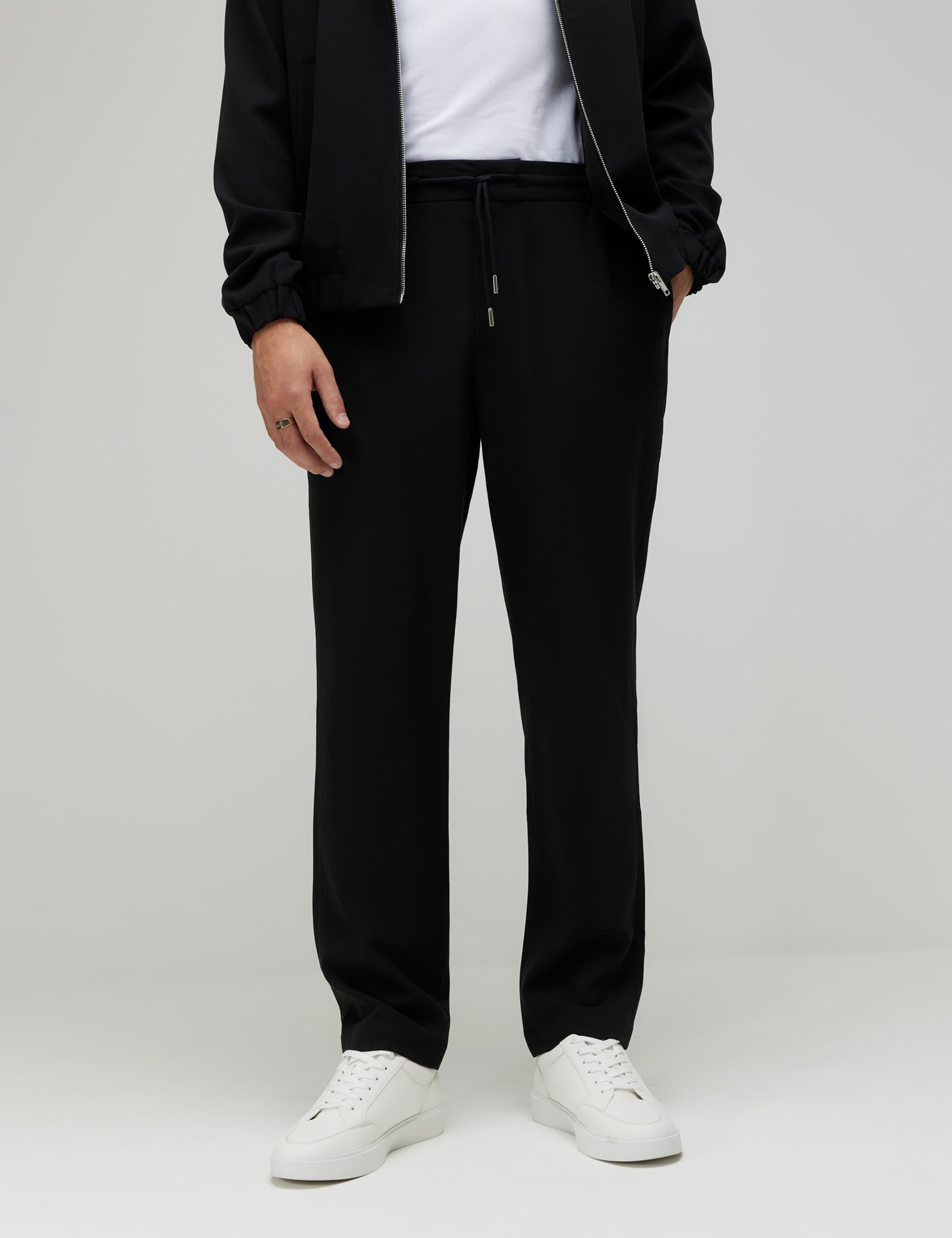 Slim Fit Elasticated Waist Smart Joggers