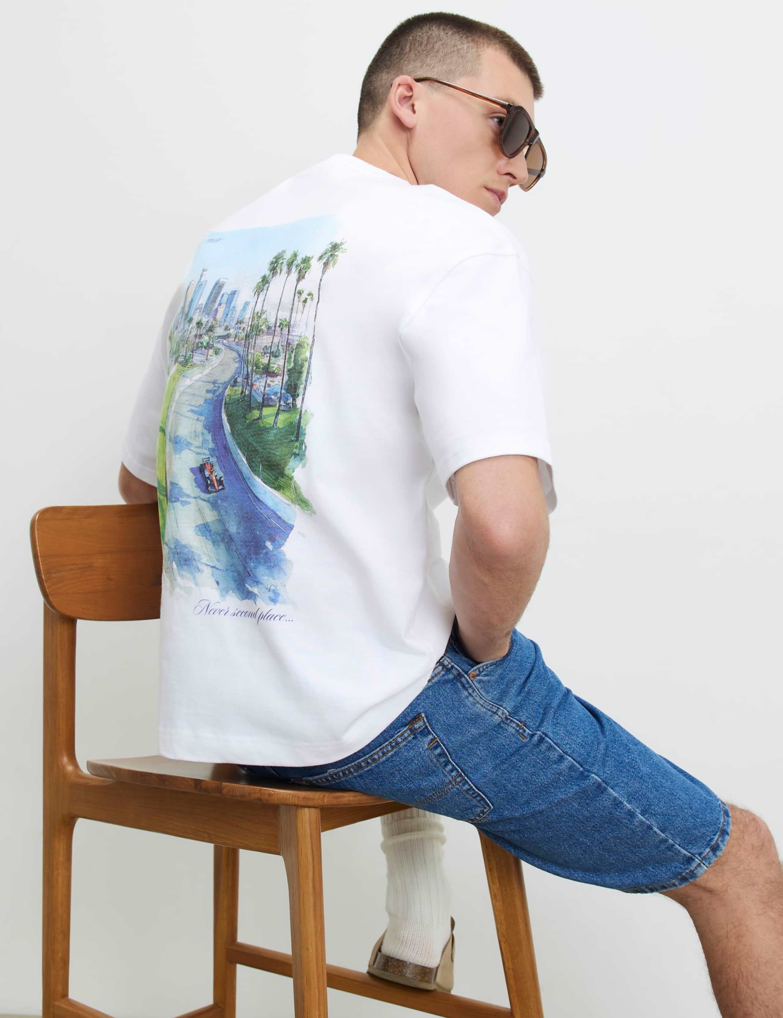 Oversized Pure Cotton F1 Racecar T-Shirt