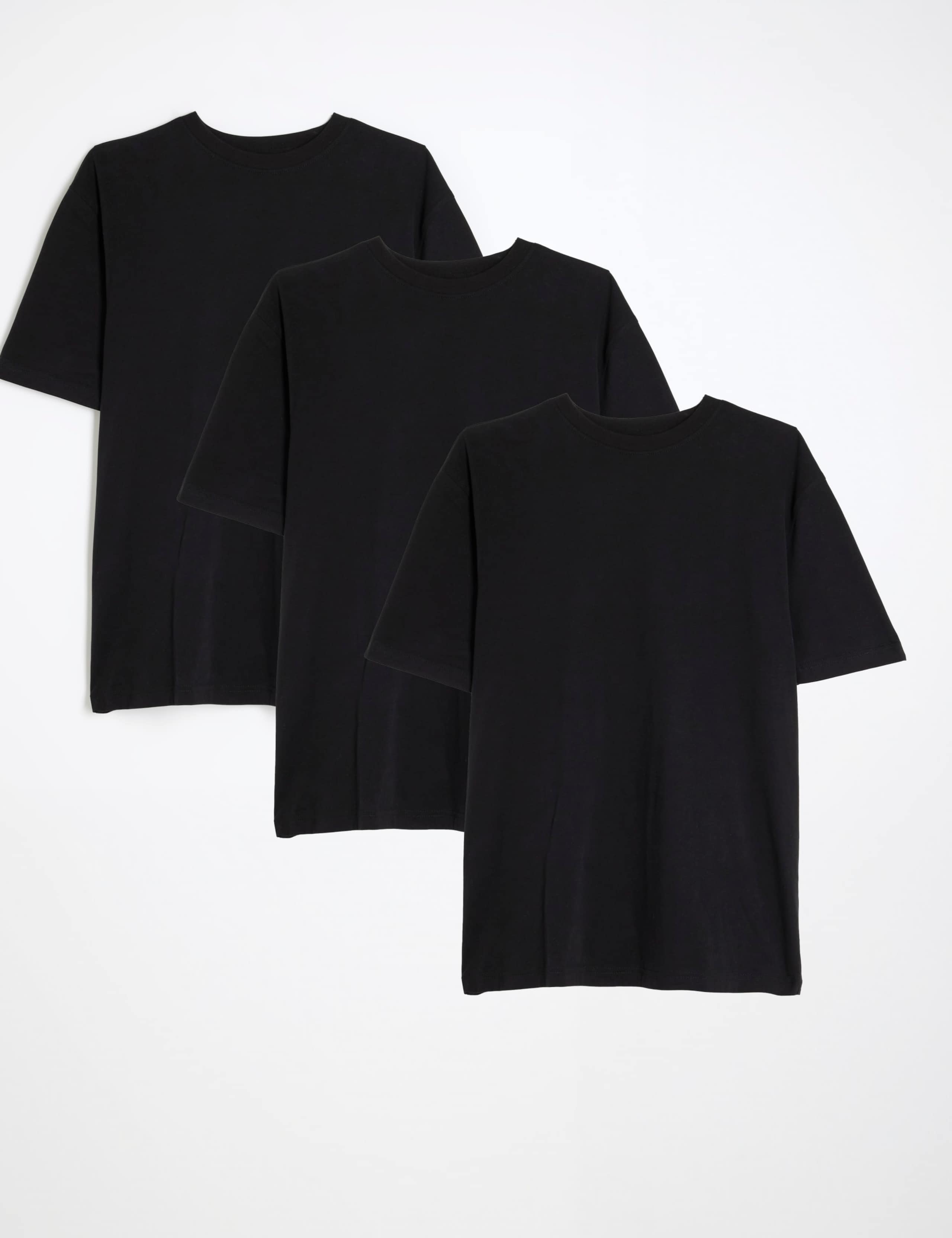 3 Pack Pure Cotton Crew Neck T-Shirts