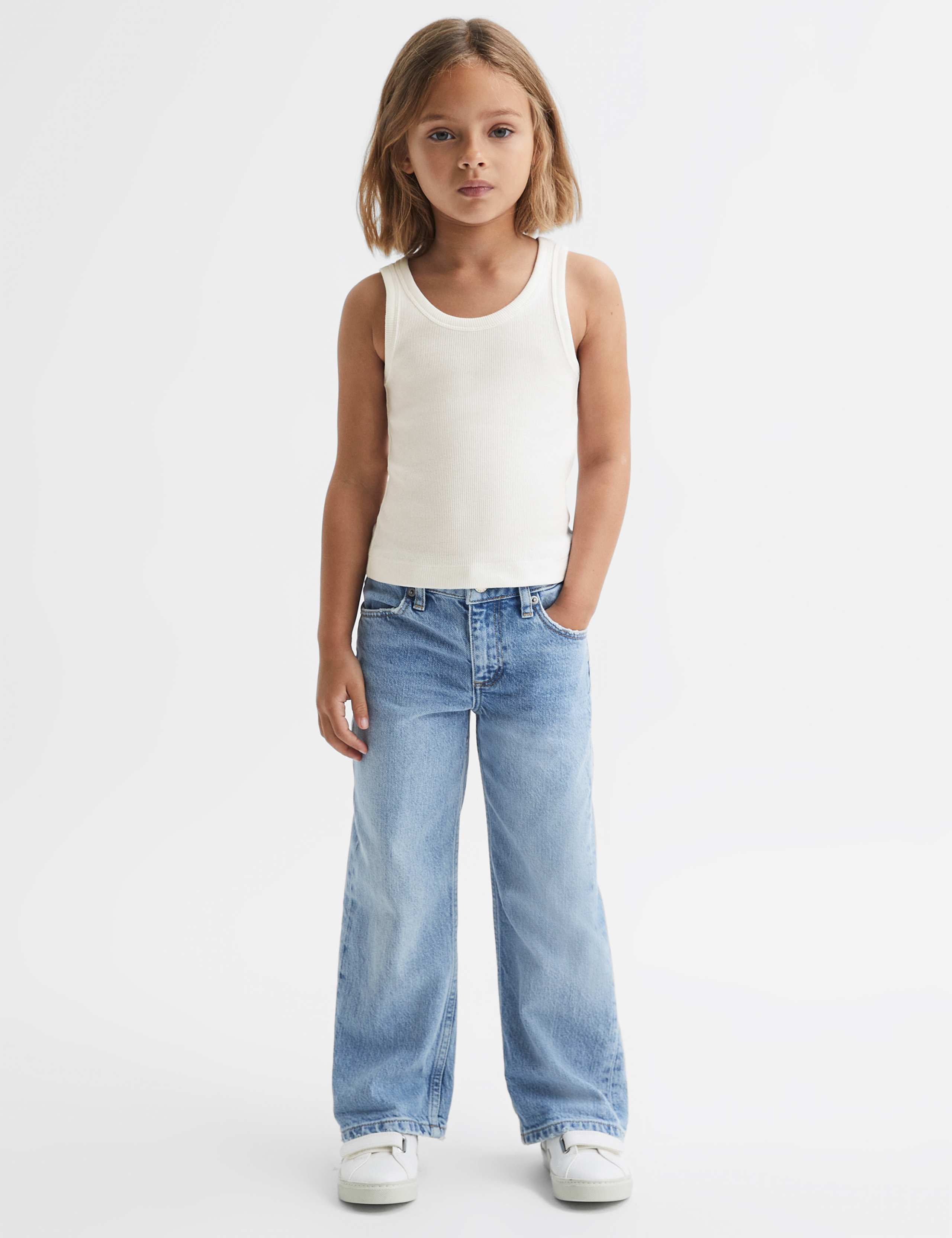 Pure Cotton Ribbed Vest (4-14 Yrs)