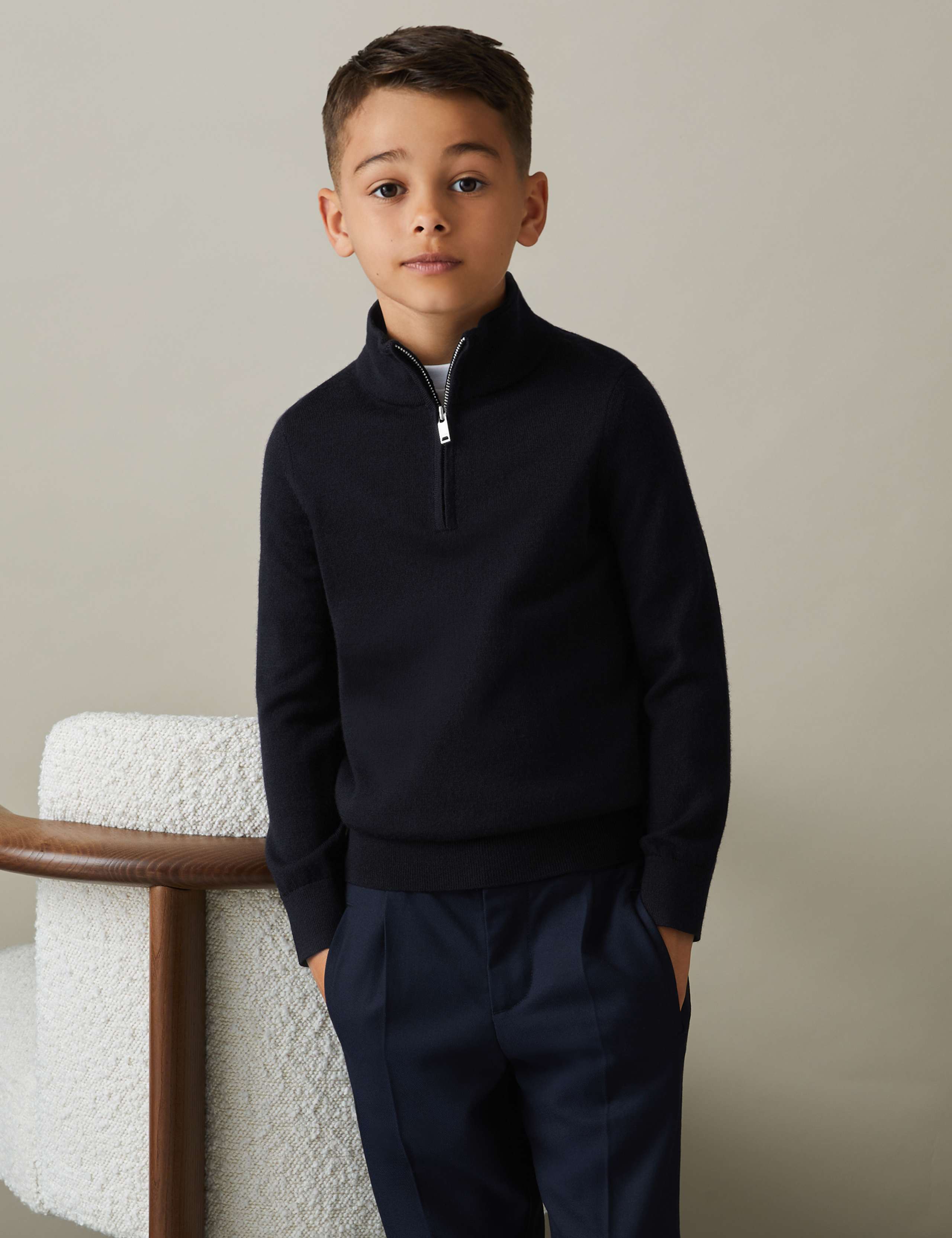Wool Half Zip Jumper (3-14 Yrs)