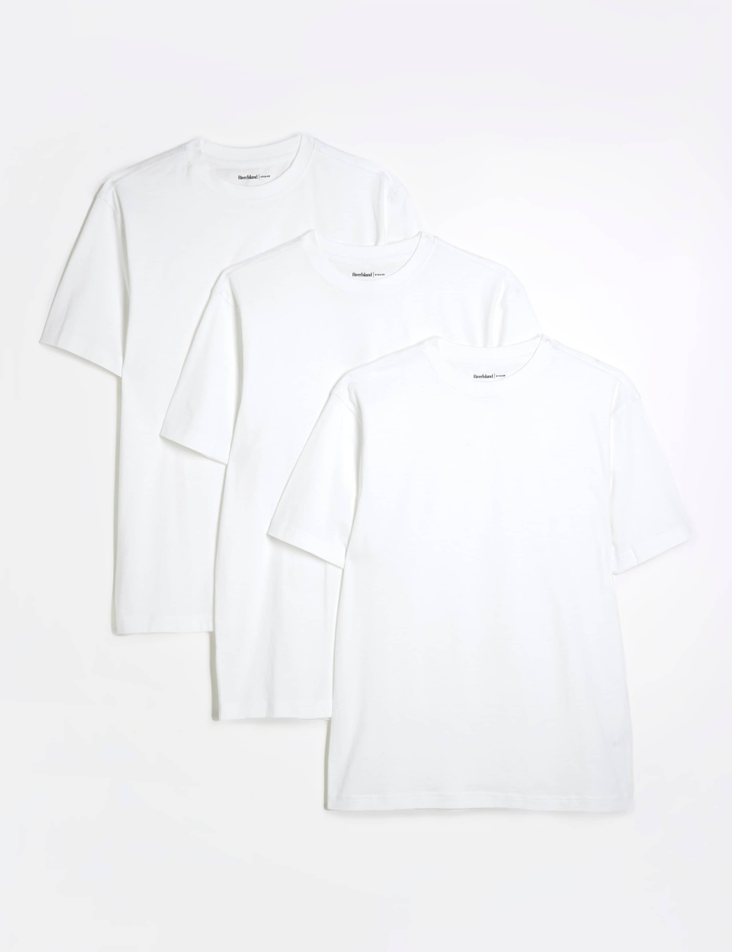 3 Pack Slim Fit Pure Cotton T-Shirts