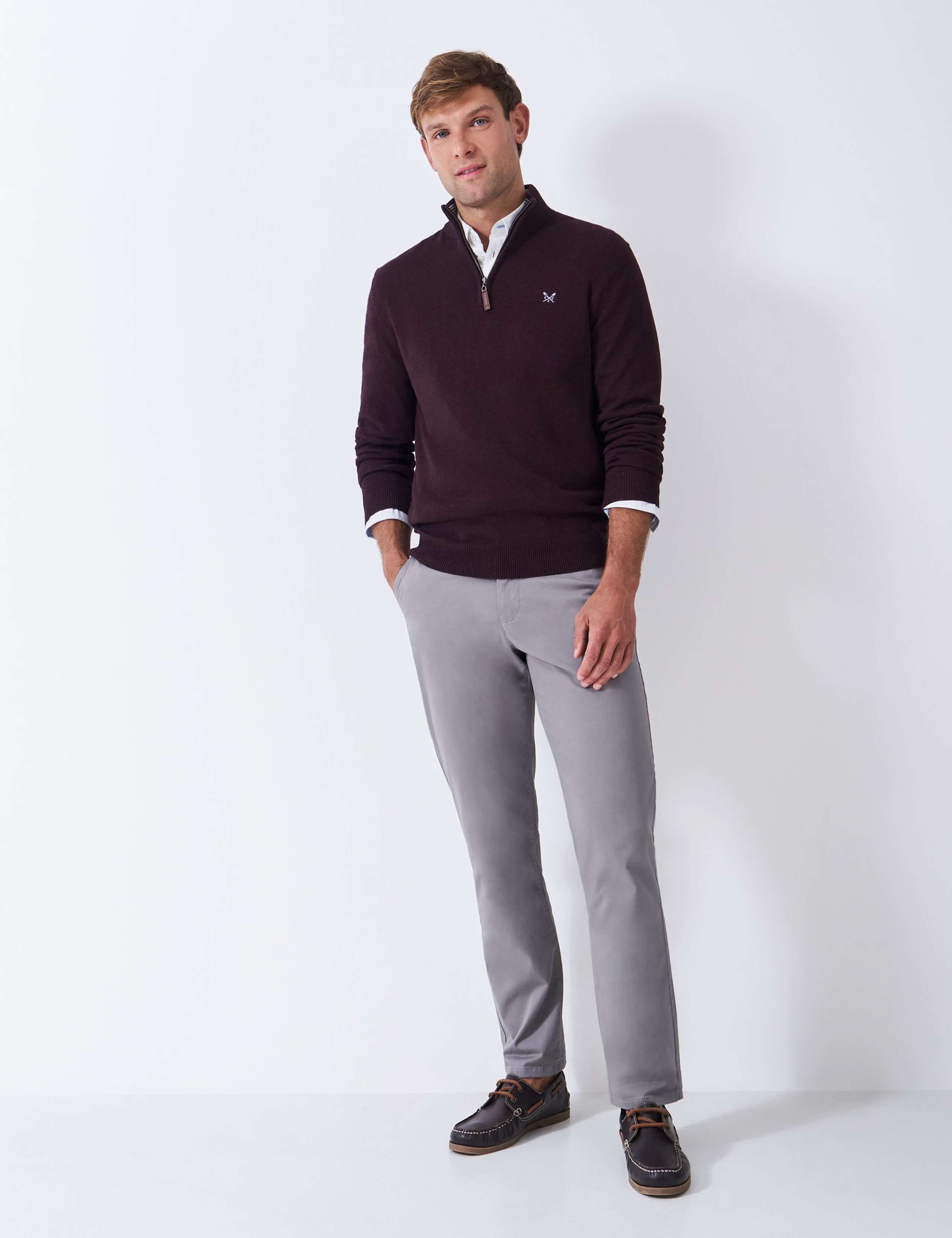 Pure Cotton Half Zip Jumper