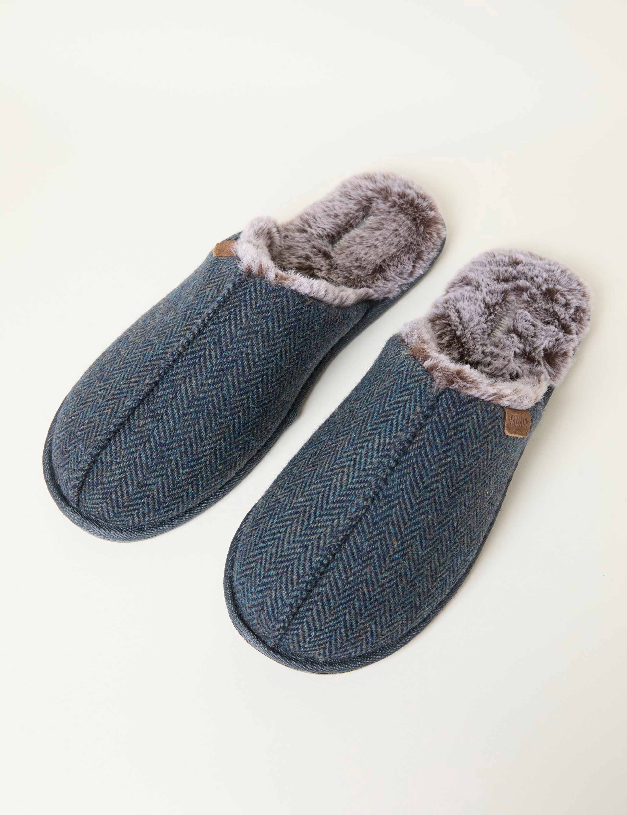 Checked Mule Slippers