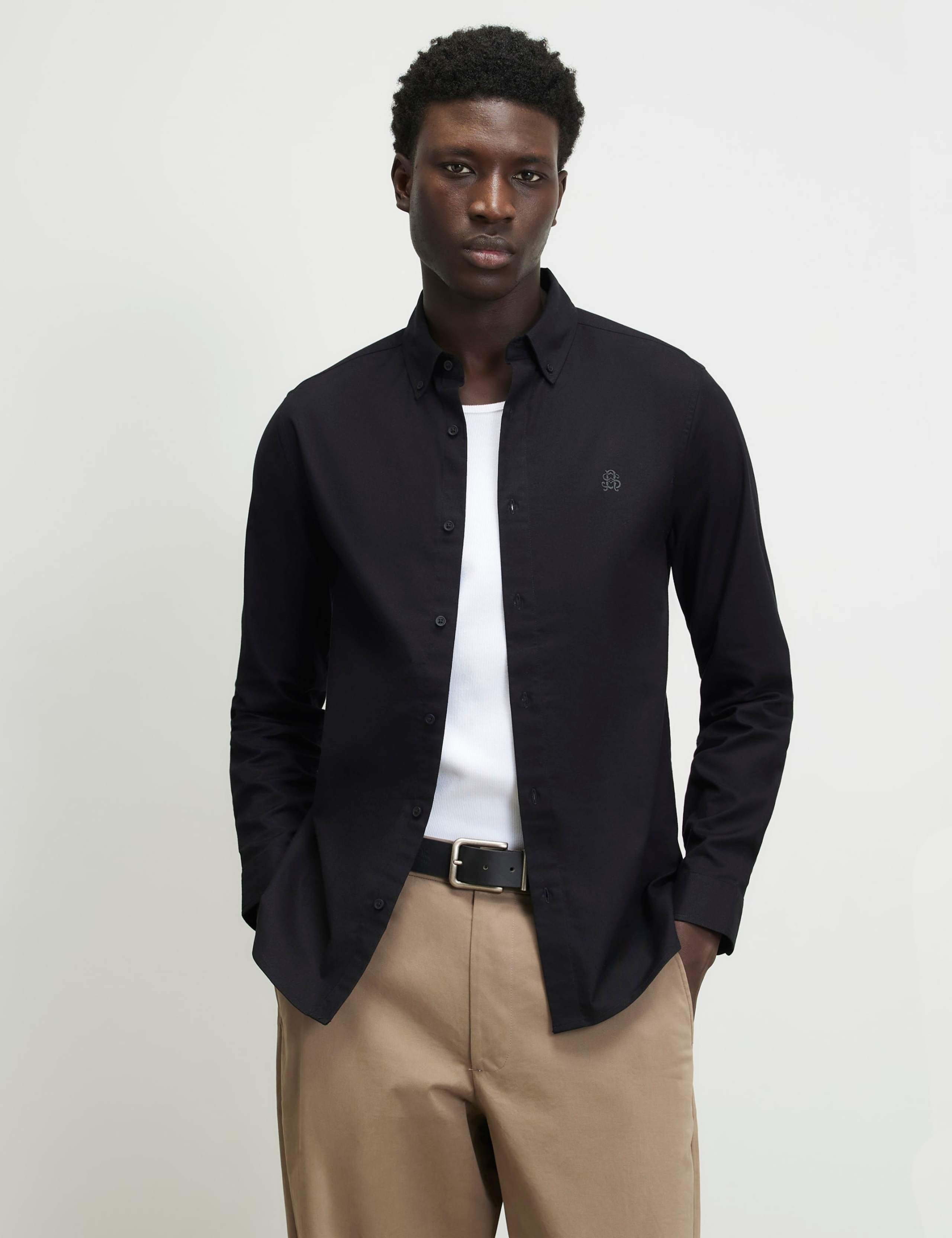 Slim Fit Cotton Rich Oxford Shirt