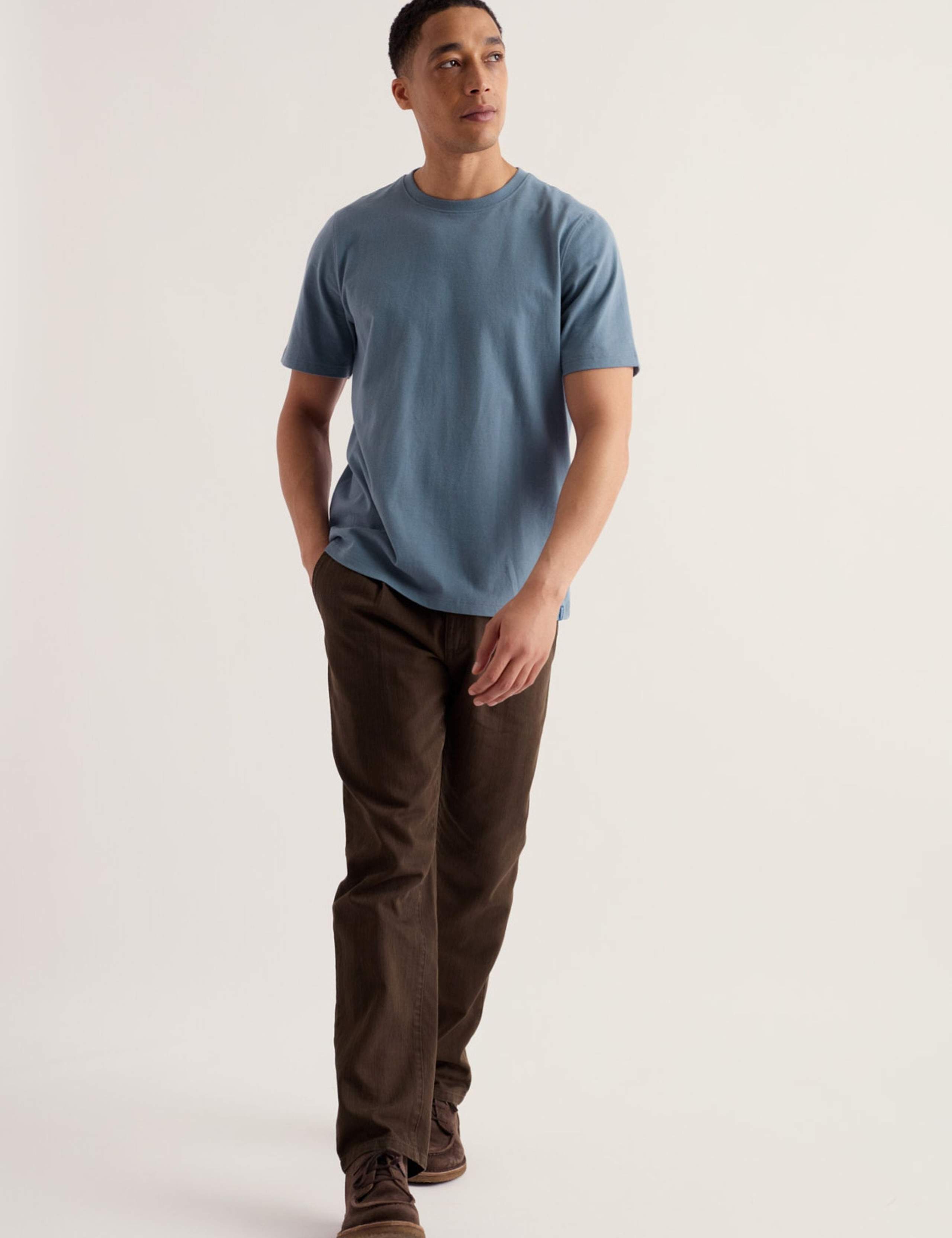 Pure Cotton Crew Neck T-Shirt
