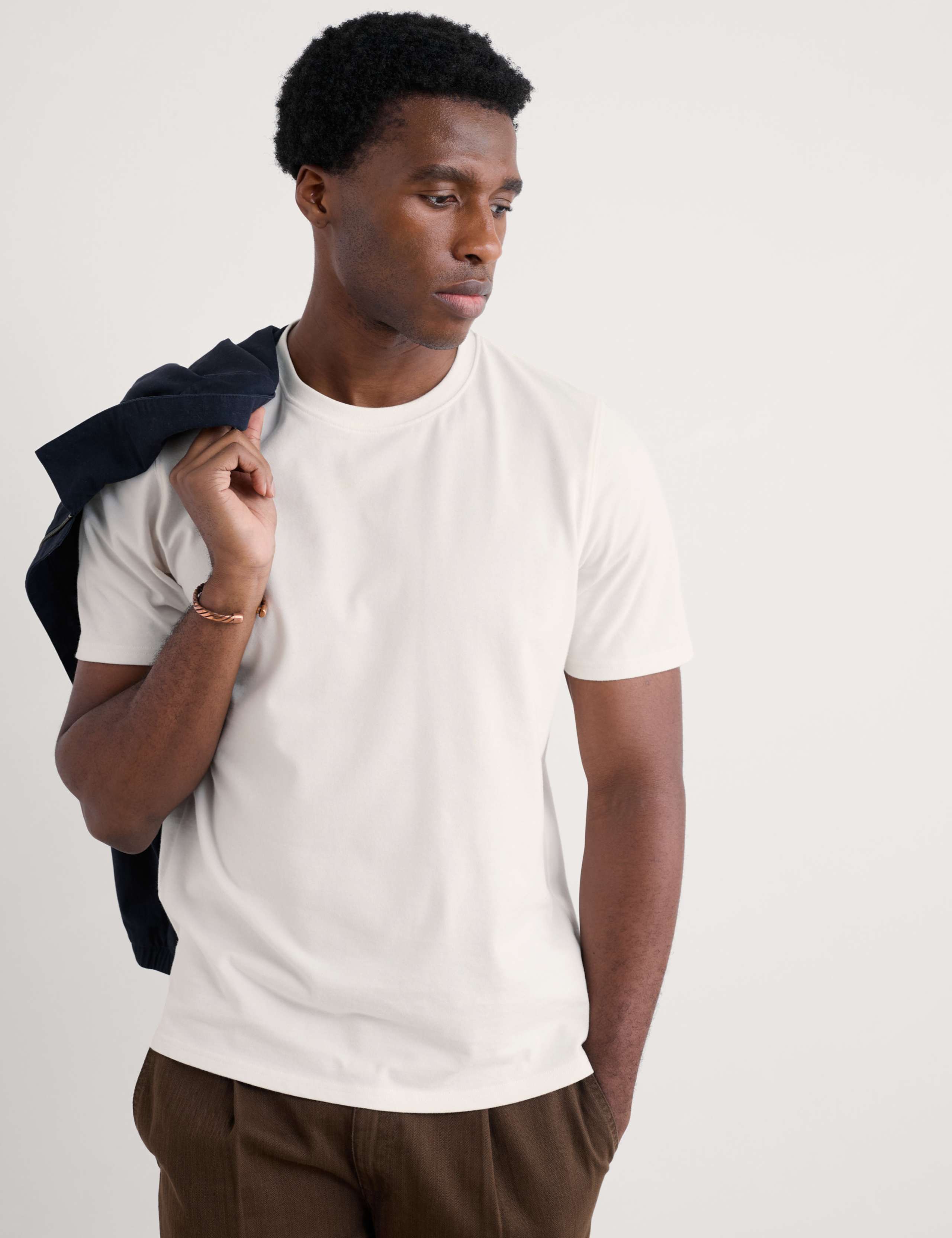 Pure Cotton Crew Neck T-Shirt