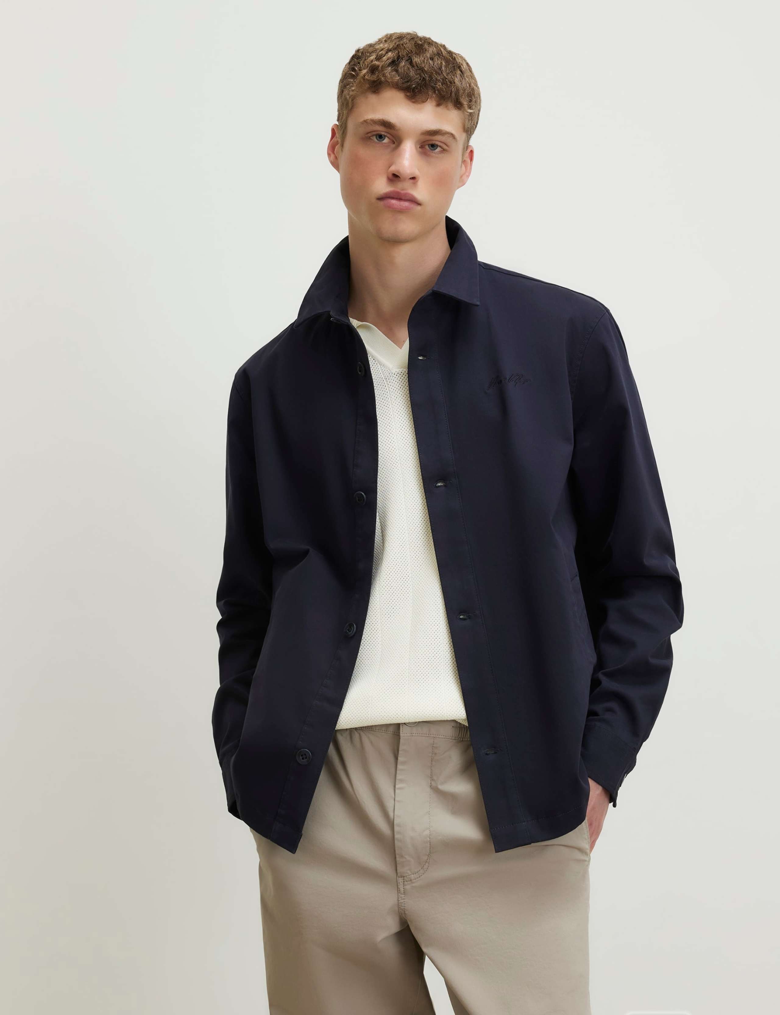 Slim Fit Pure Cotton Overshirt