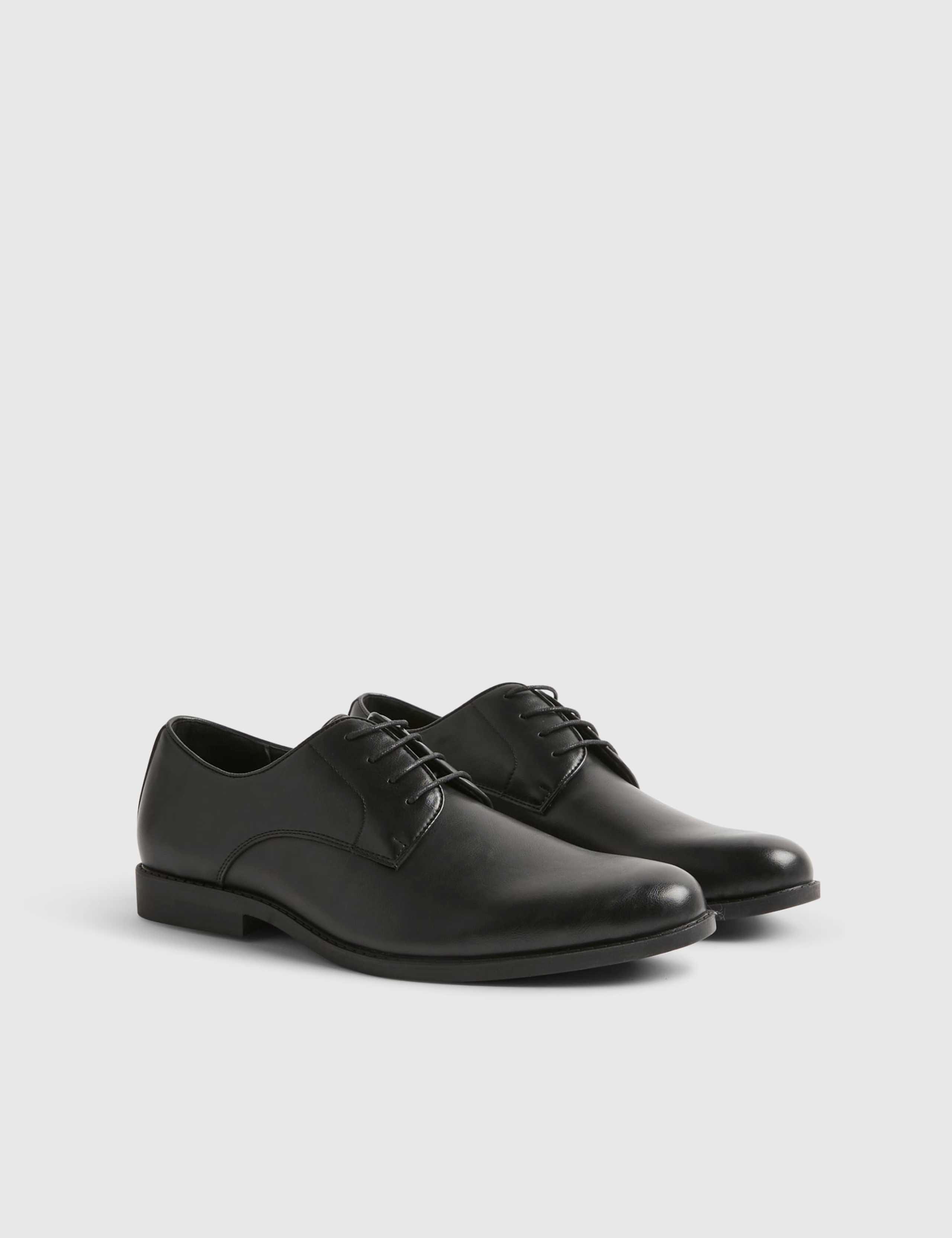 Faux Leather Derby Shoes