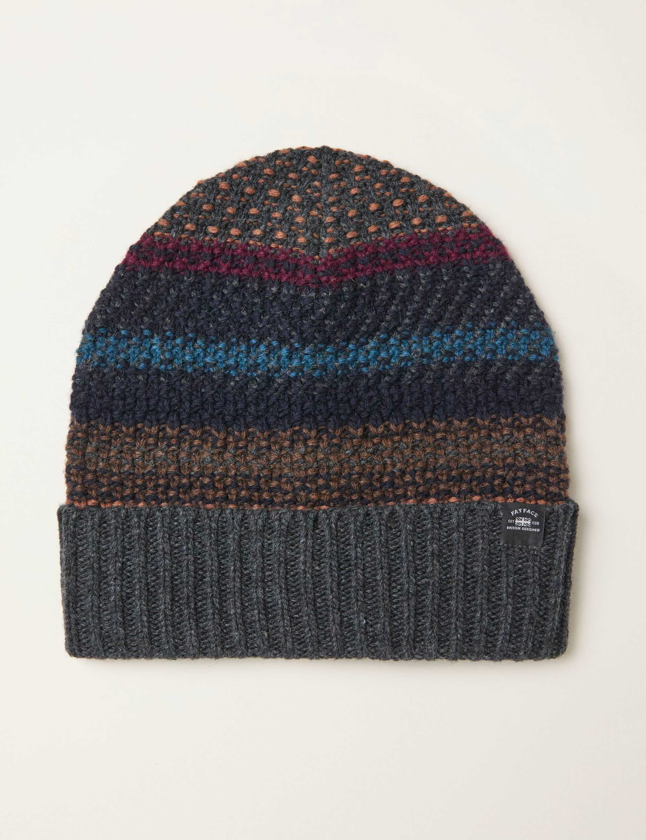 Textured Knitted Beanie Hat