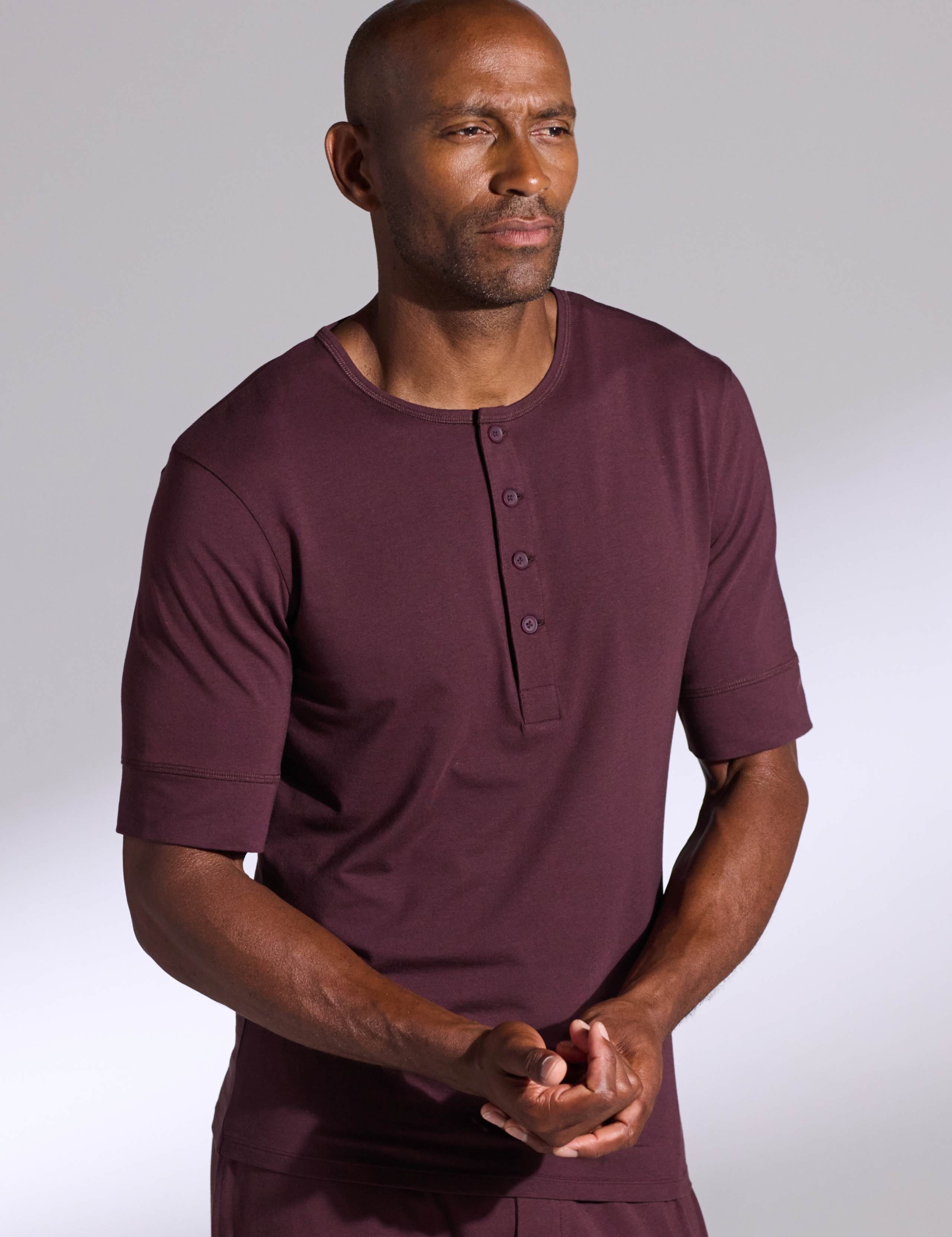 Premium Cotton Modal Henley Pyjama Tee