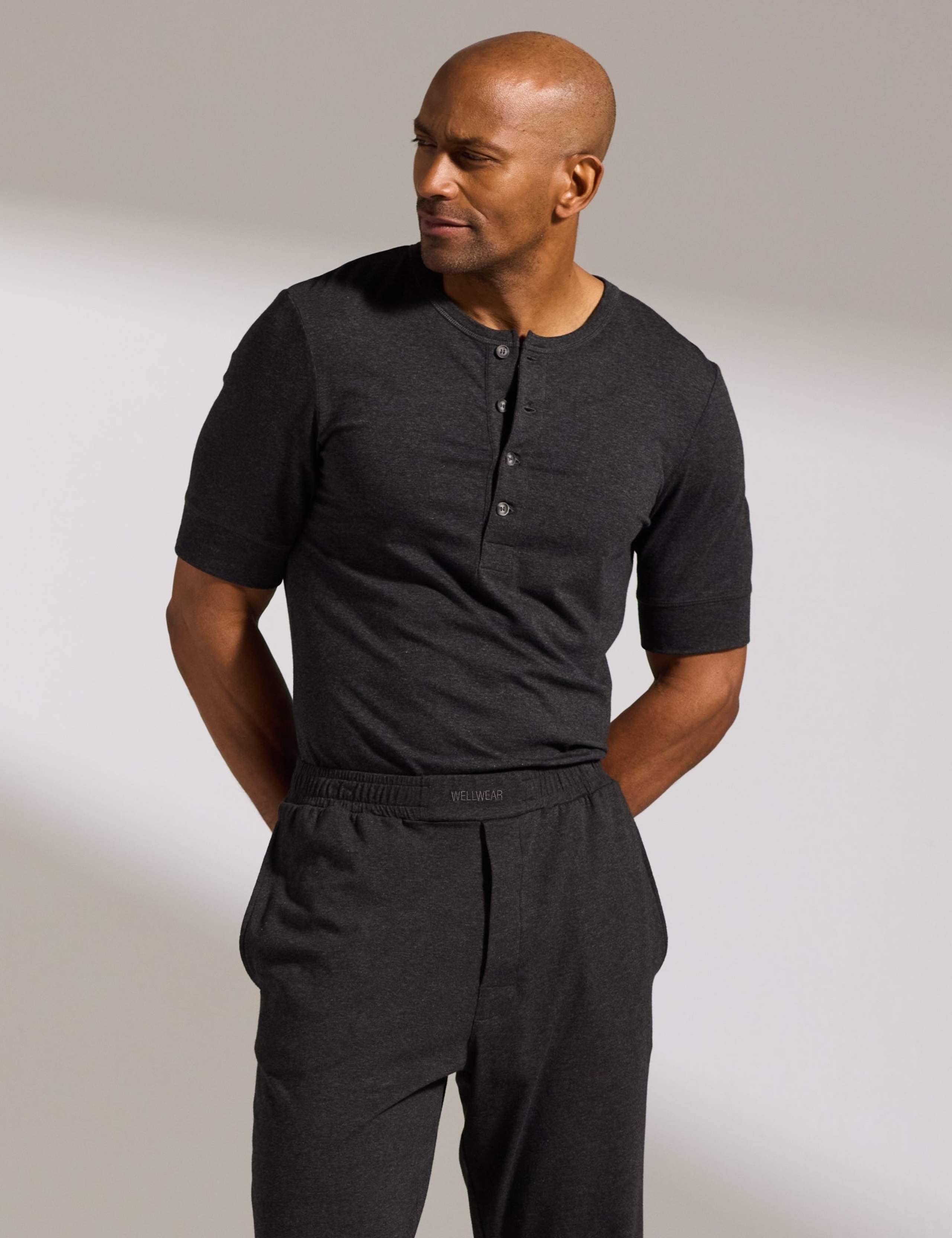 Premium Cotton Modal Henley Pyjama Tee
